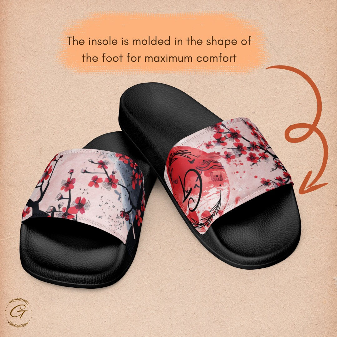 Japanese Oriental Design Men's Slides