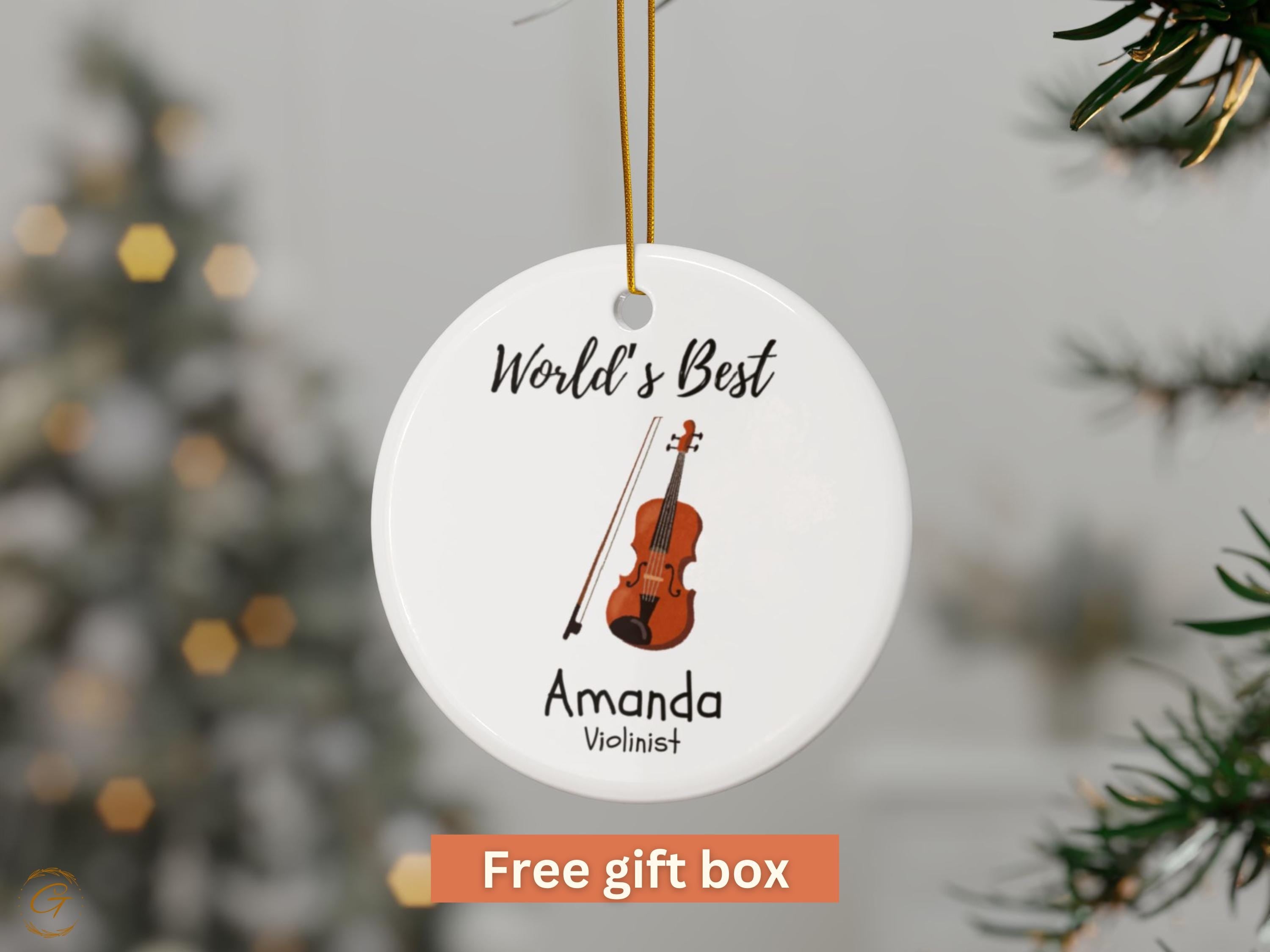 Personalized Violinist Ornament, Gift for Musicians, Unique Musician Gift, Custom Violin Ornament Gift for Violin Lover, Musician Ideal Gift