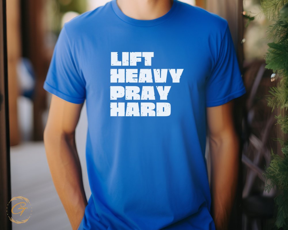 Lift Heavy Pray Hard Statement T-Shirt product
