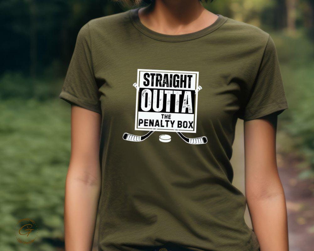 Straight Outta The Penalty Box Hockey Tee