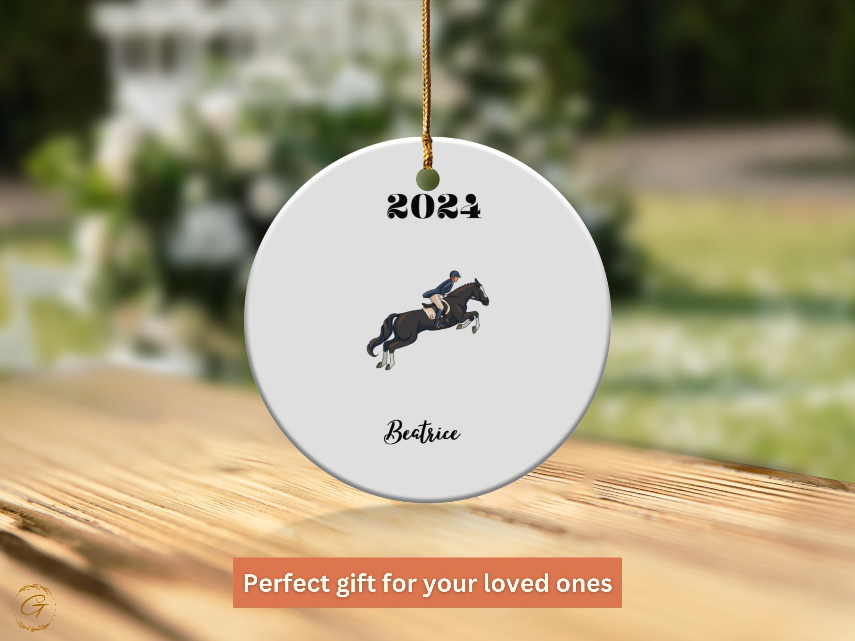 Personalized Equestrian Ornament 2024 - Horse Riding Keepsake Gift for Rider