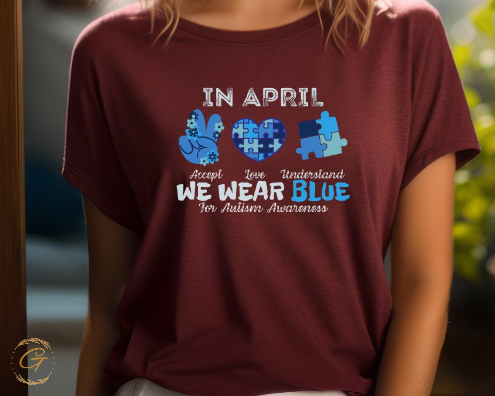 In April We Wear Blue Autism Awareness T-shirt product