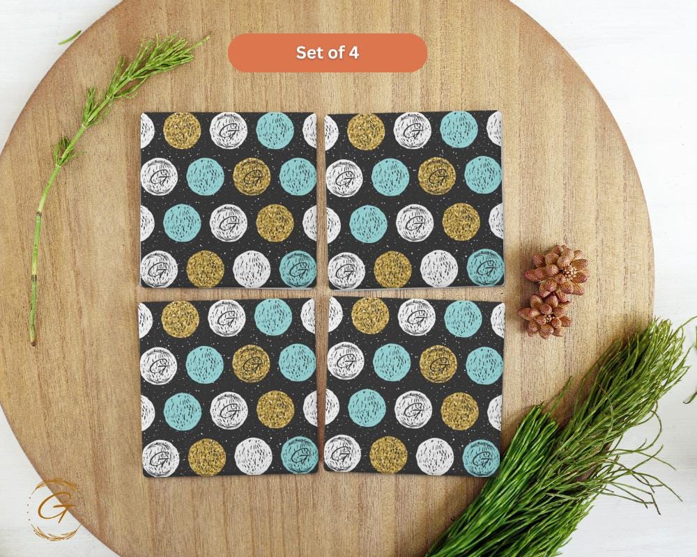 Soapstone Coaster with Astral Doodle G Design