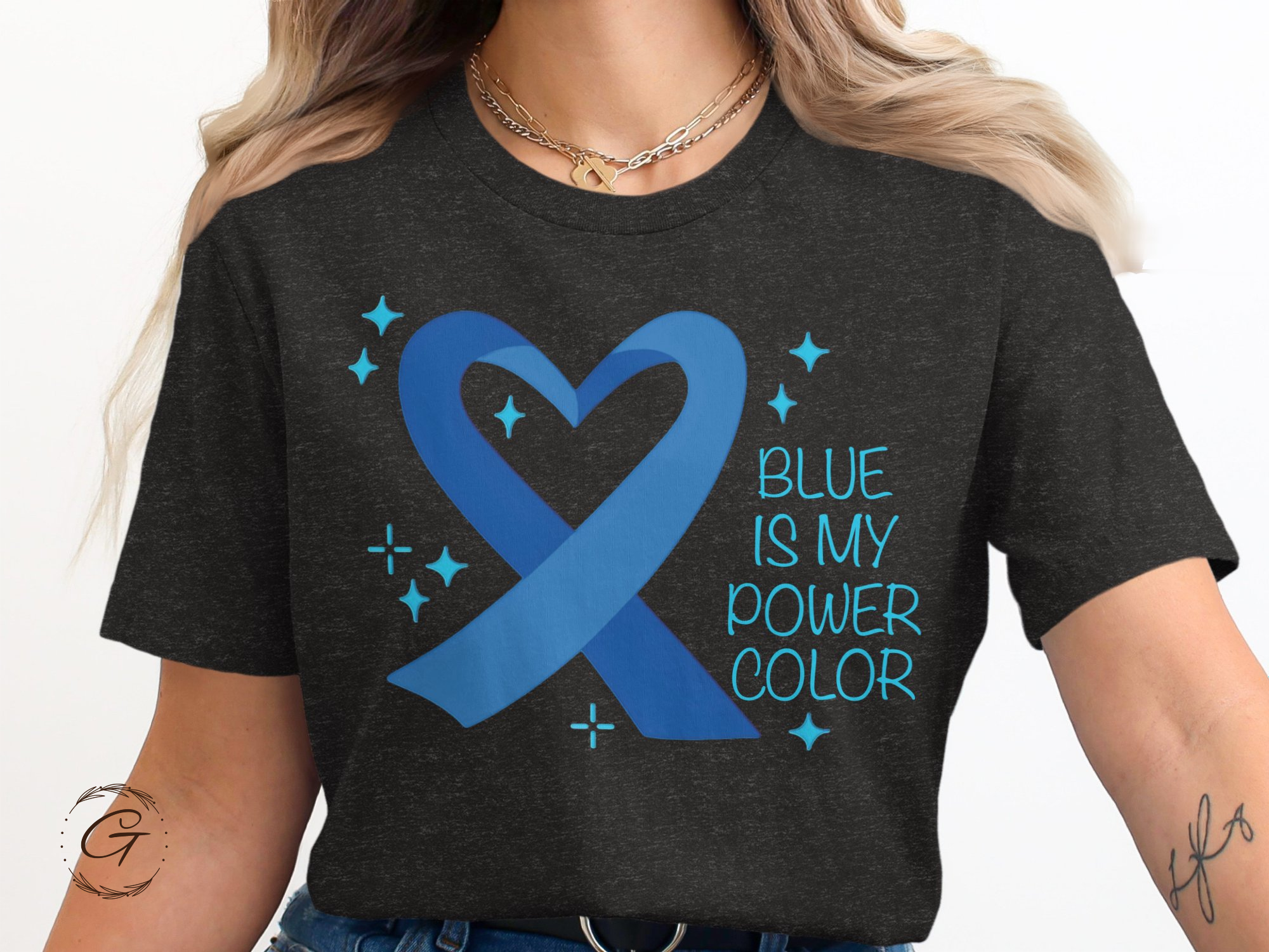 Blue Is My Power Color Statement Shirt product