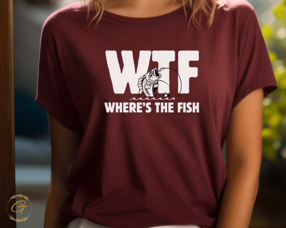 WTF Where's The Fish Funny Graphic Tee Shirt product