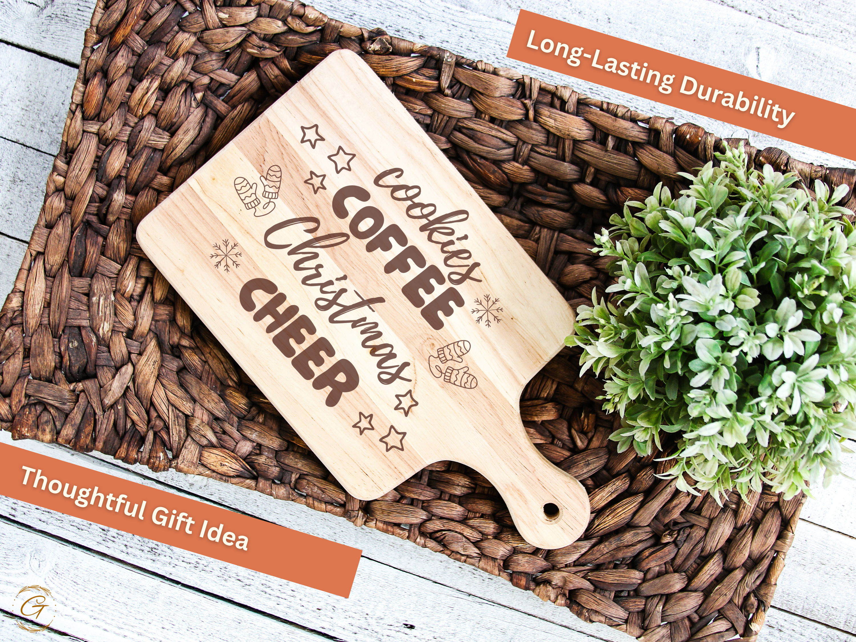 Cookies Coffee Christmas Cheer Cutting Board