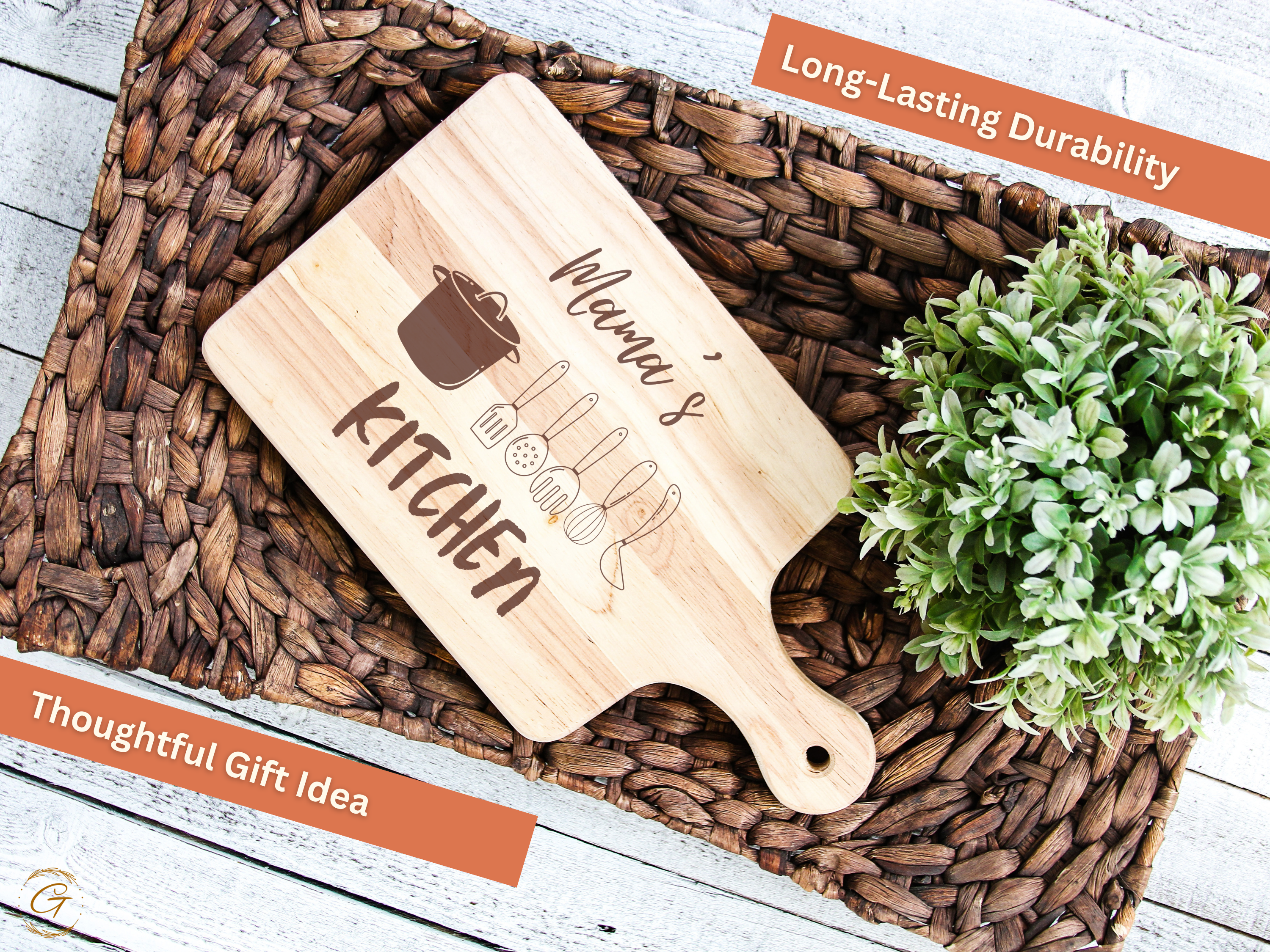 Nana's Kitchen Hardwood Cutting Board