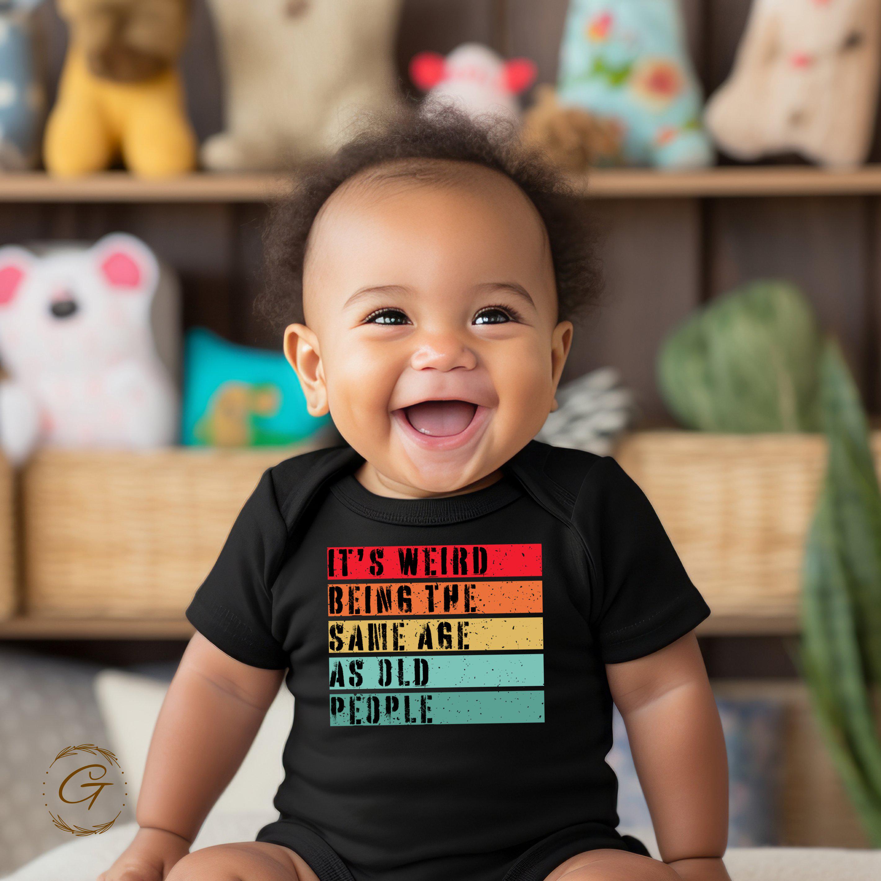 Typography Statement T-Shirt, "It's Weird Being the Same Age As Old People" Graphic Tee