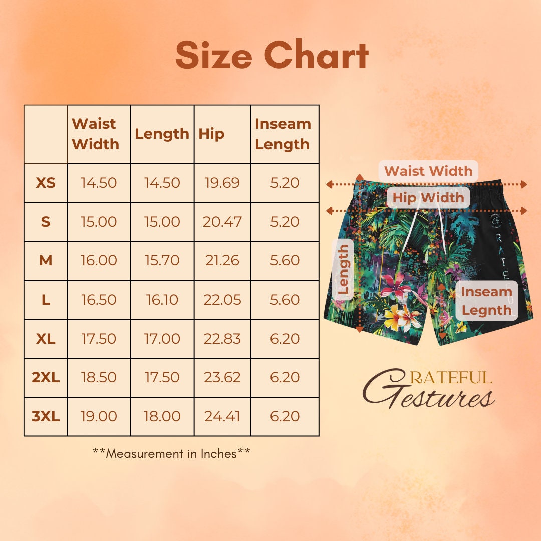 Floral Rainforest Black Swim Trunks