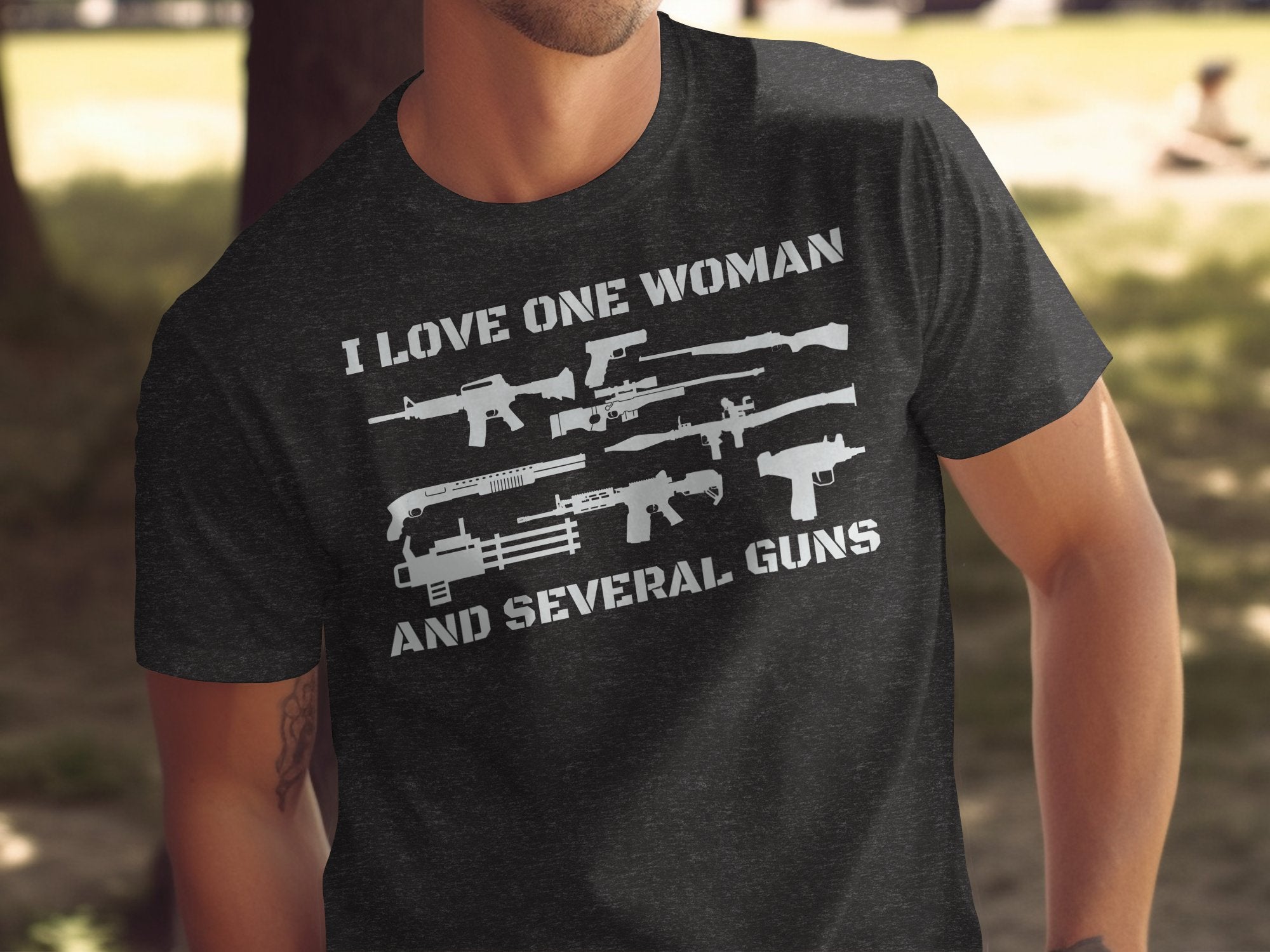 I Love One Woman And Several Guns T-Shirt product type
