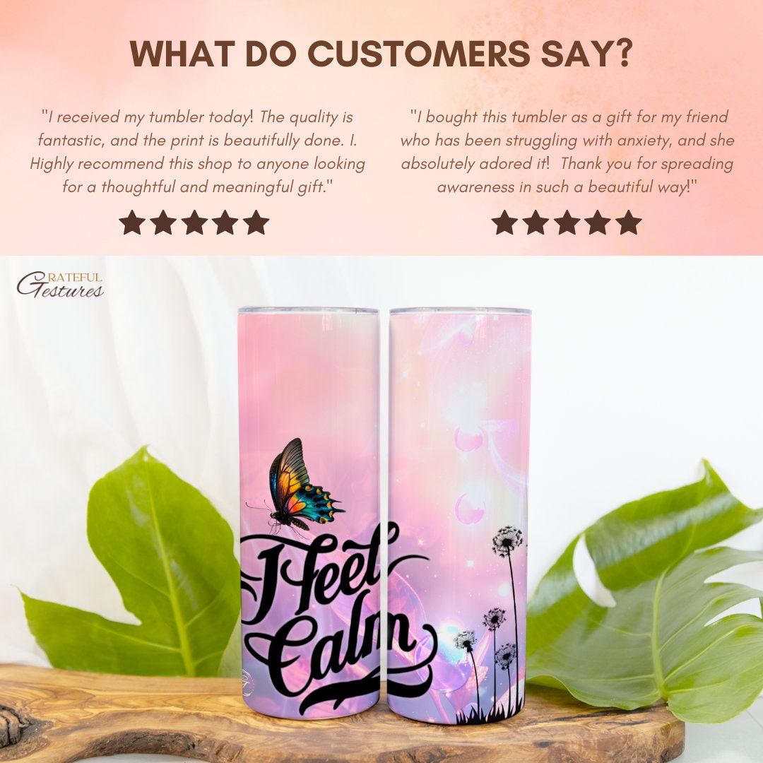 Mental Health Awareness Tumbler, Anxiety Relief, Thoughtful Wellness Gift
