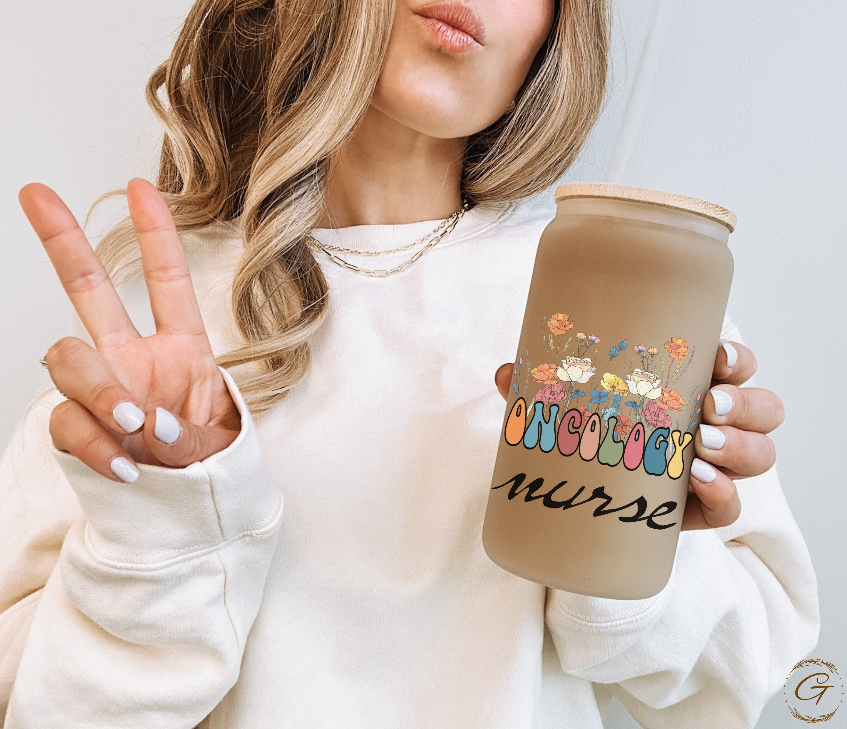 Personalized Oncology Nurse Frosted Libbey Cup 16-oz | Unique Nurse Gift | Appreciation Drinkware for Healthcare Heroes | Custom Medical Cup