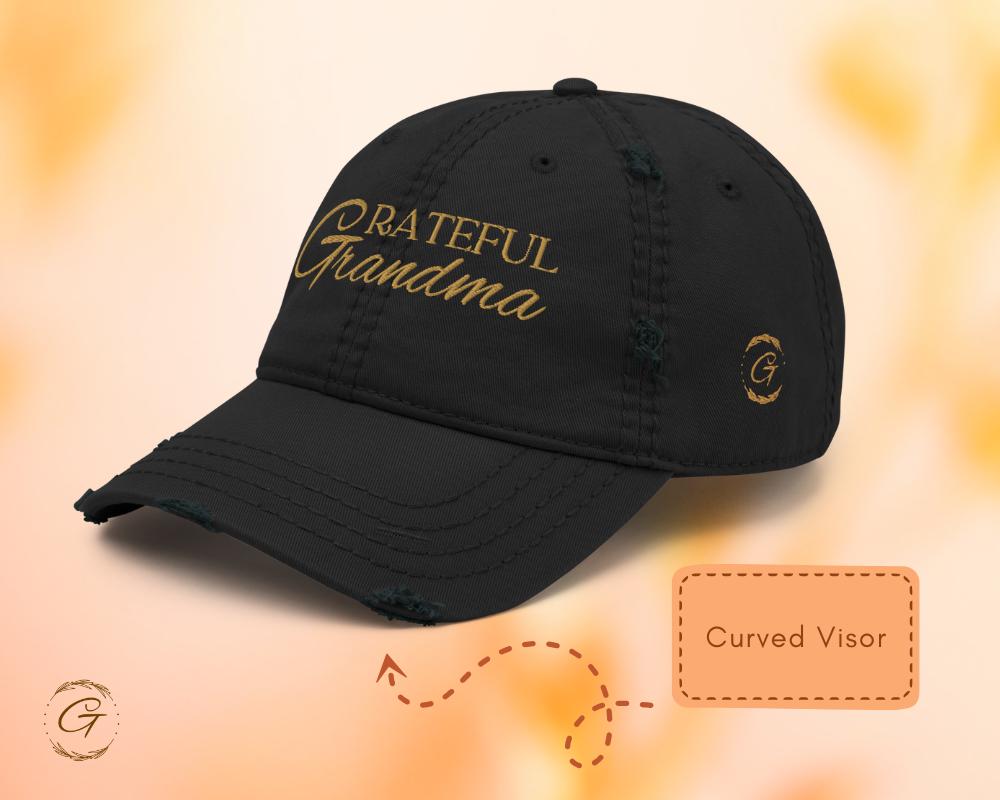 Grateful GRANDMA Bold Design Distressed Dad Hat