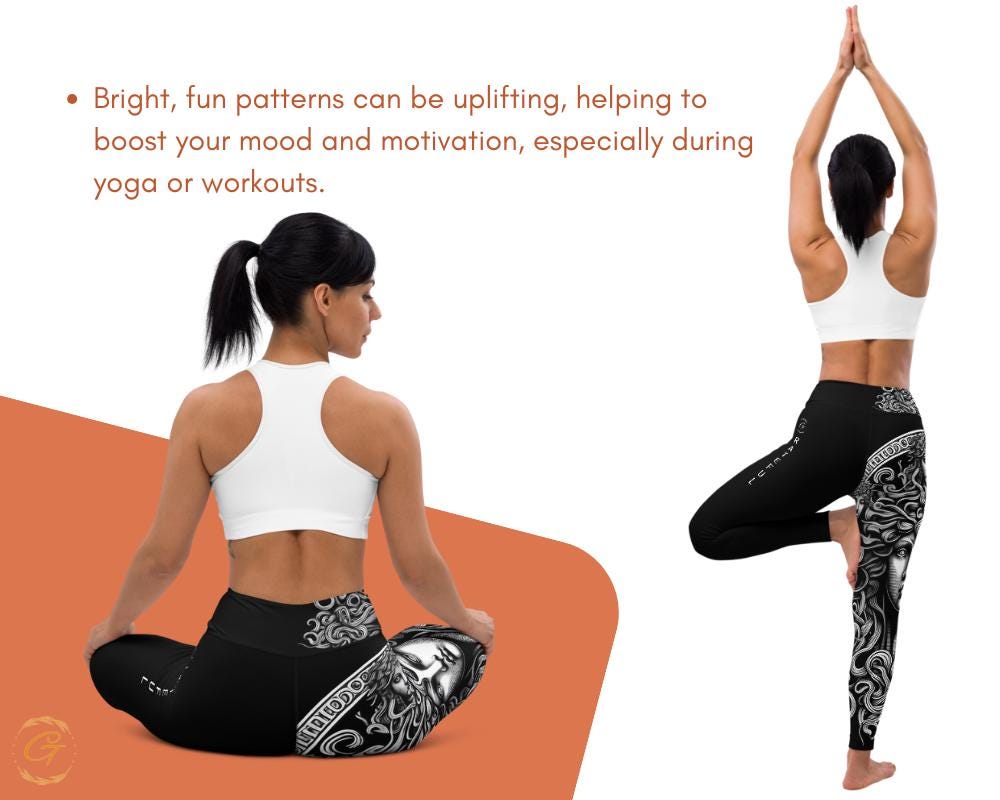 Medusa AOP Design Yoga Shorts and Leggings Comfortable High Quality Activewear Perfect for Workouts Yoga Everyday Wear Comfy Stretchy Fabric