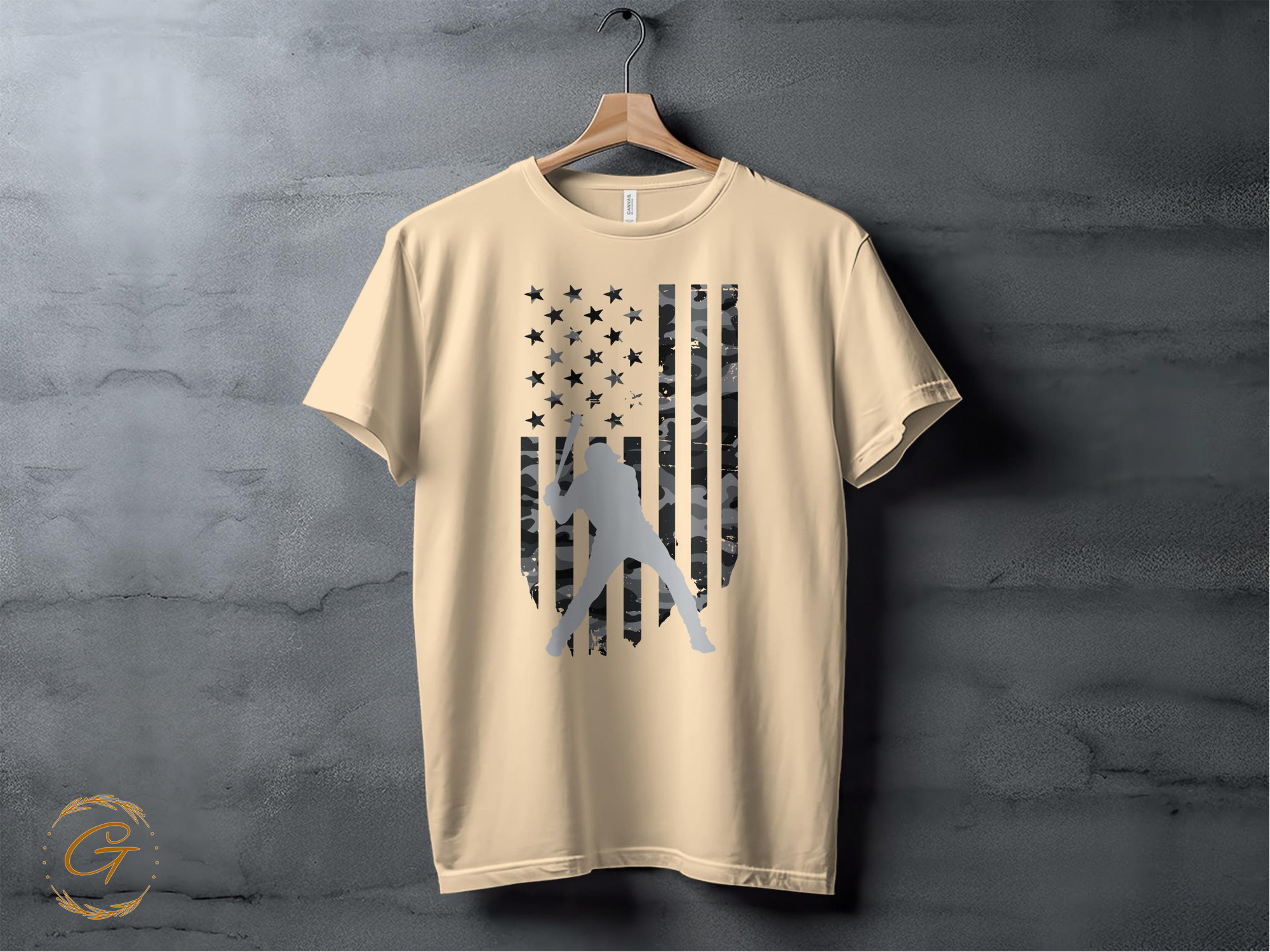 Unique American Flag Baseball Player T-shirt product type