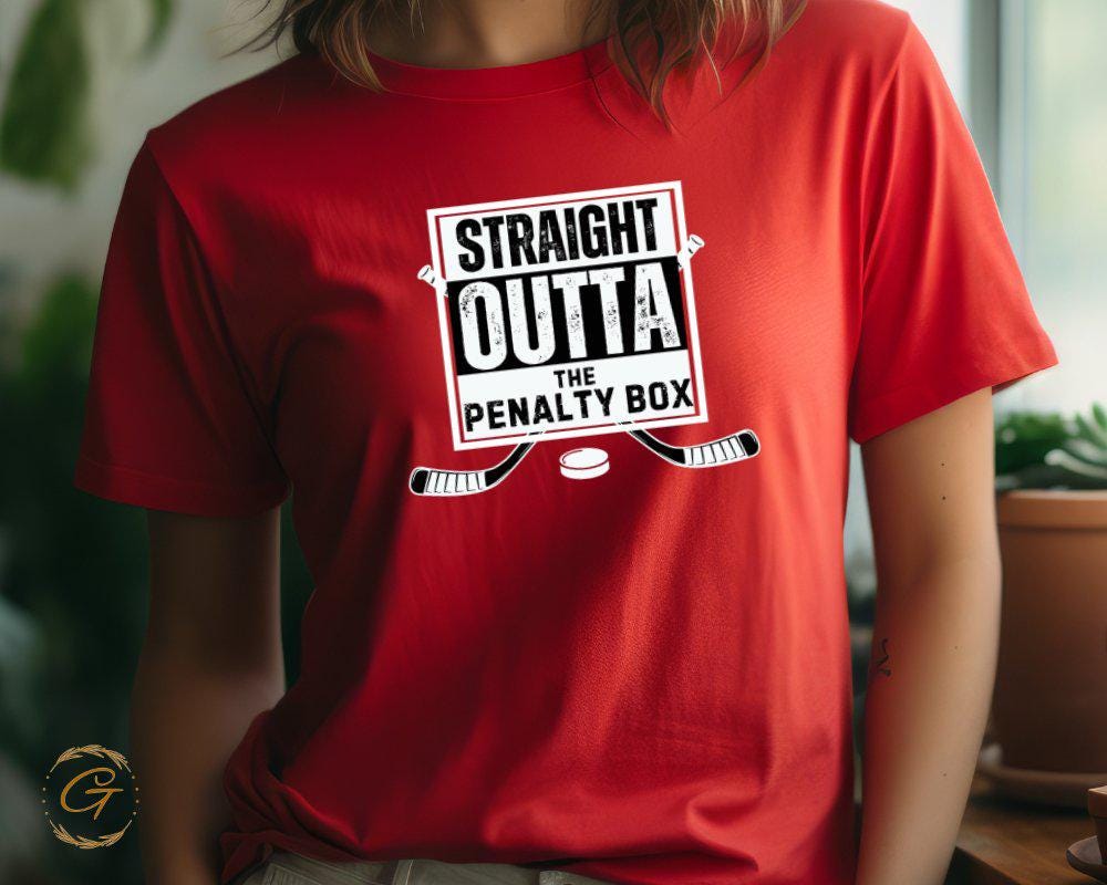 Straight Outta The Penalty Box Hockey Tee