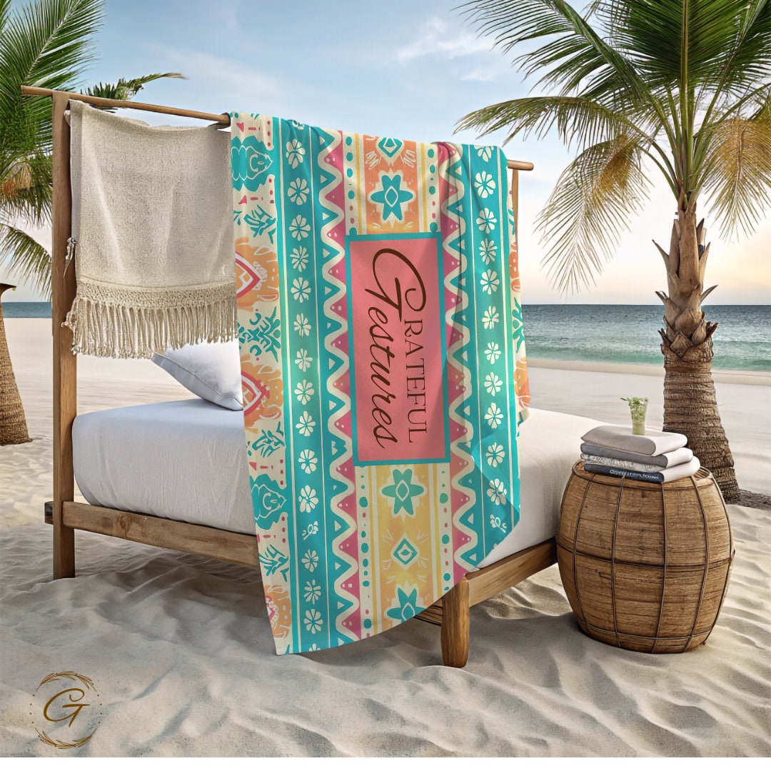 Bohemian Mint Beach Towel