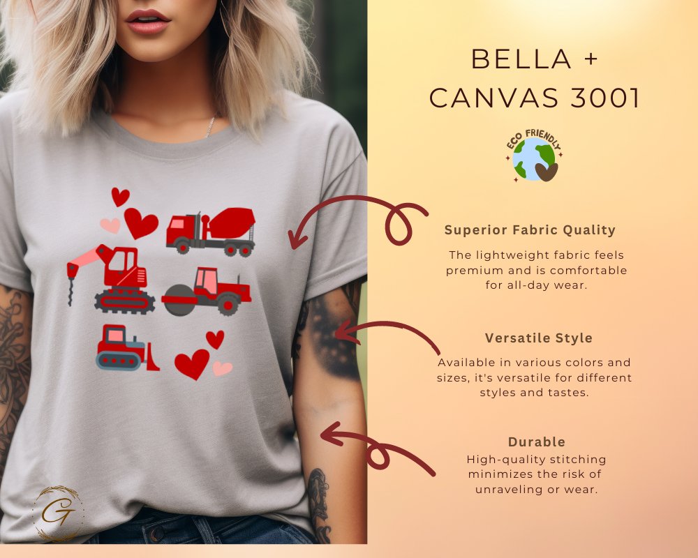 Cute Construction Vehicles Graphic Tee product