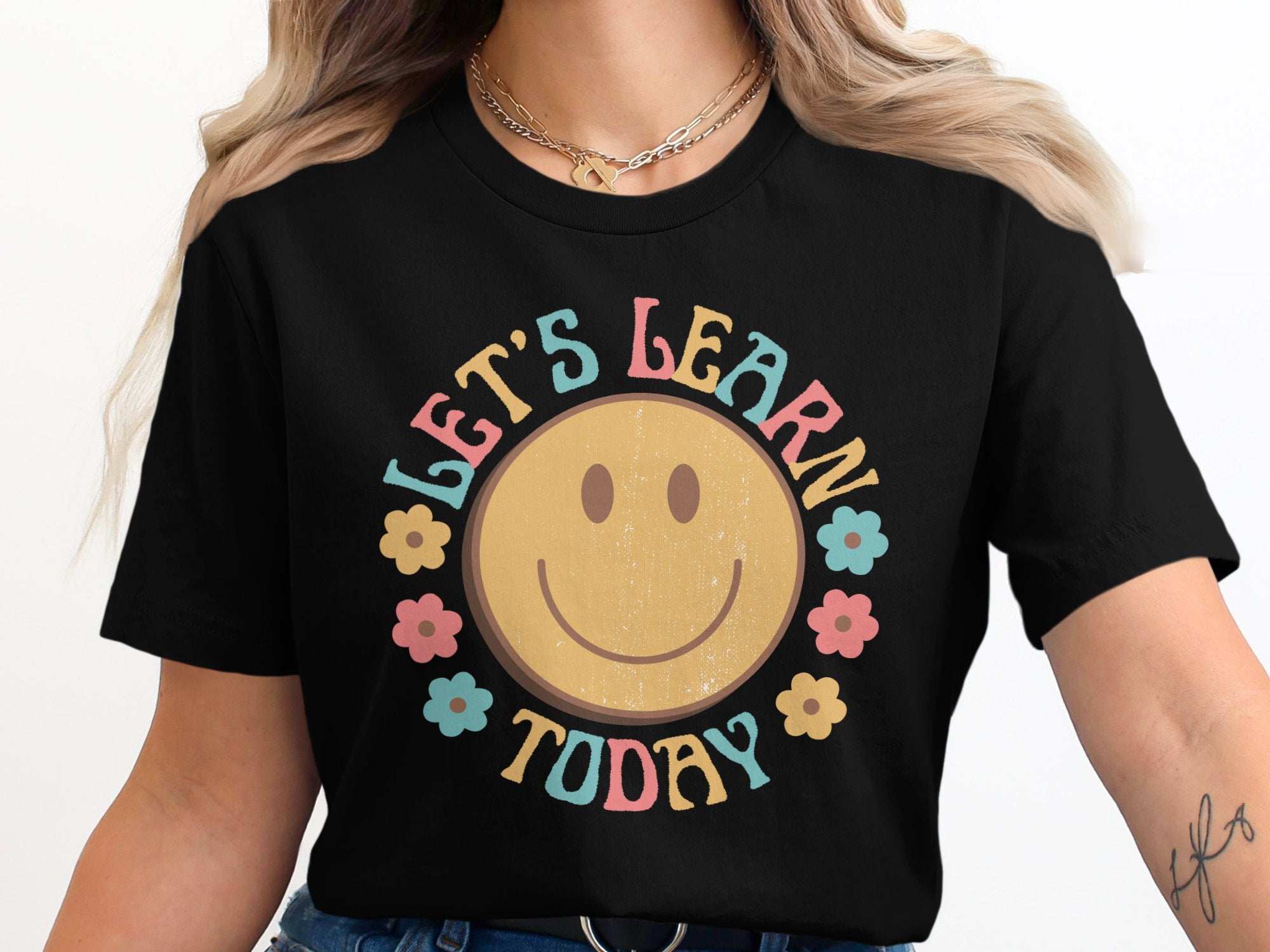 Let's Learn Today Happy Smiley Flower T-shirt product