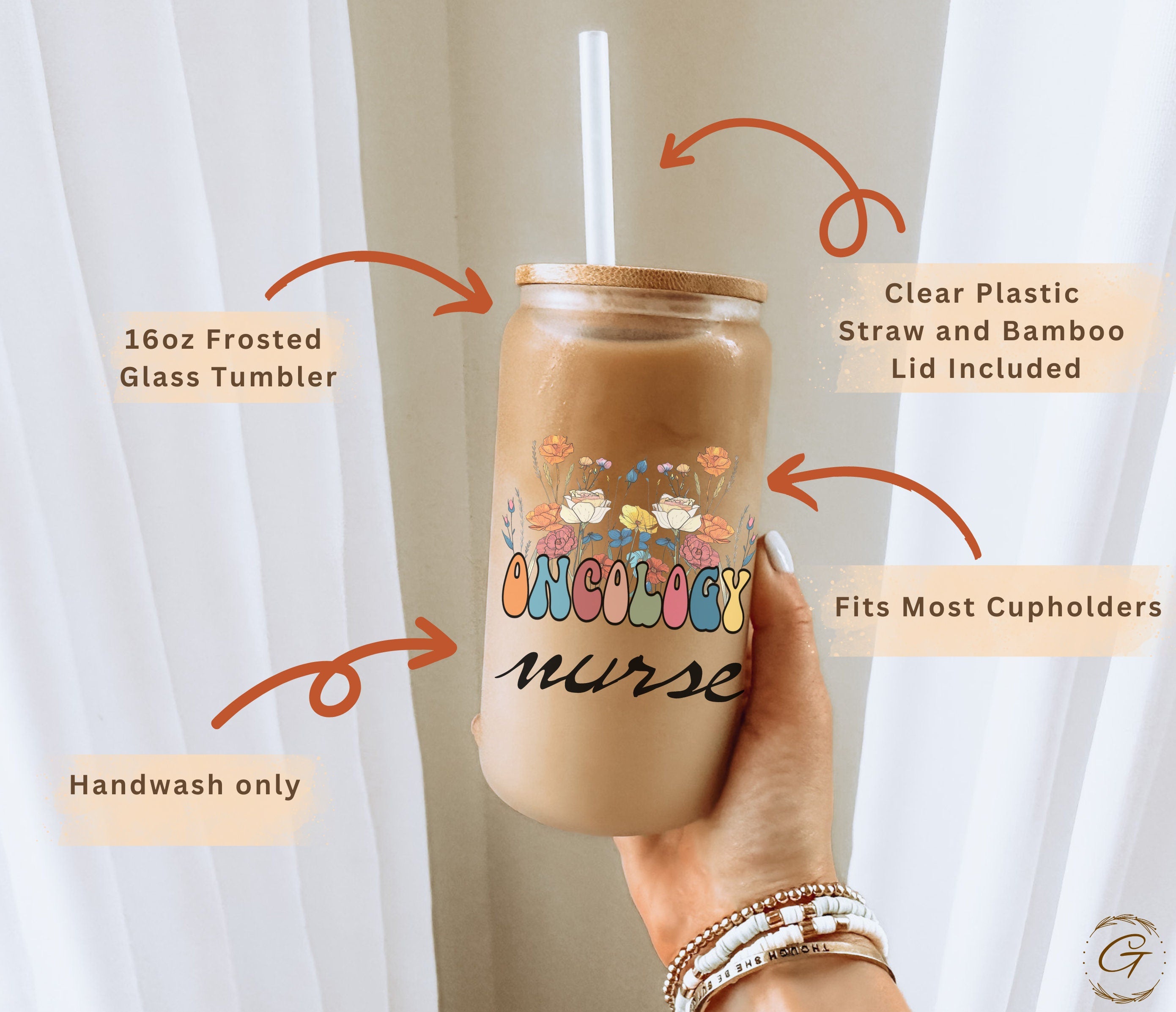 Personalized Oncology Nurse Frosted Libbey Cup 16-oz | Unique Nurse Gift | Appreciation Drinkware for Healthcare Heroes | Custom Medical Cup