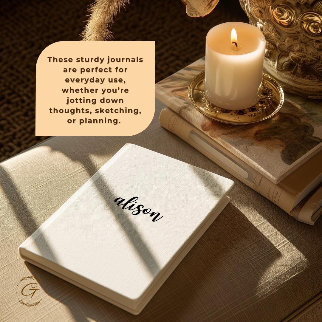 Minimalist Personalized Journal Notebook