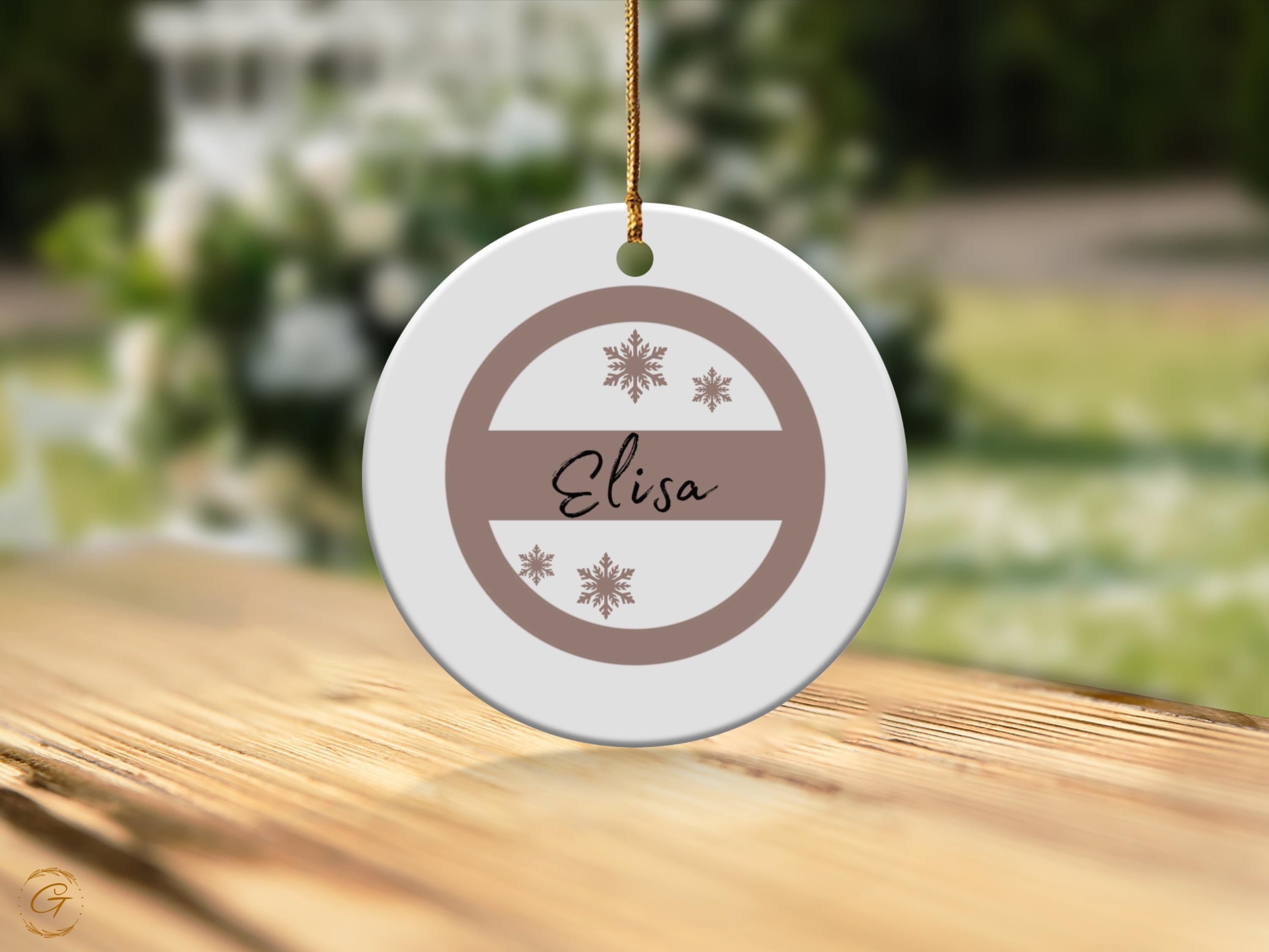 Personalized Christmas Ornament, Custom Name Holiday Decoration, Snowflake Design, Christmas Tree Hanging Decor, Ideal Holiday Keepsake Gift