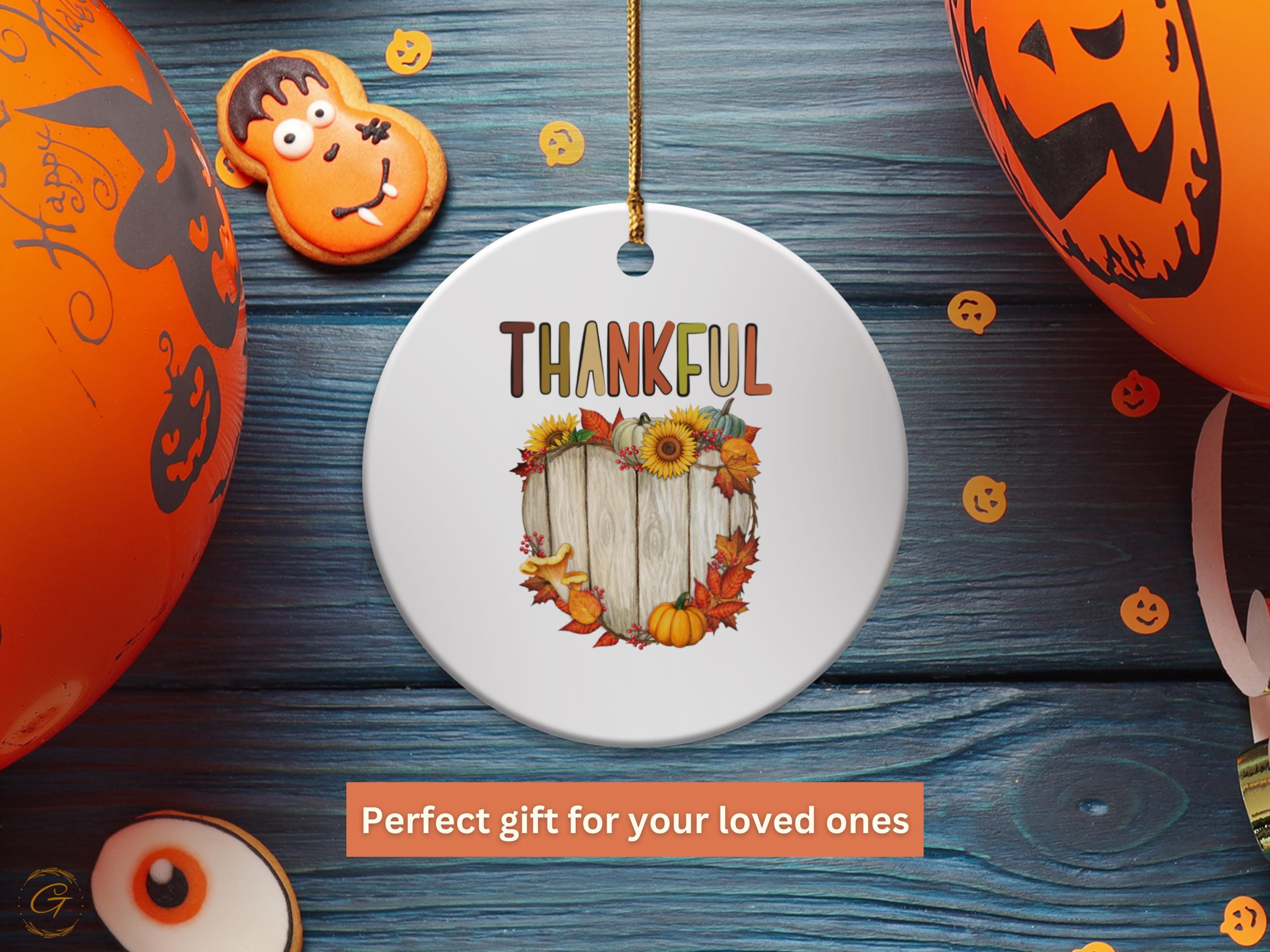 Thankful Fall Ornament, Wooden Board Fall Ornament, Thanksgiving Decoration, Autumn Harvest Wall Hangin, Rustic Autumn Keepsake, Unique Gift