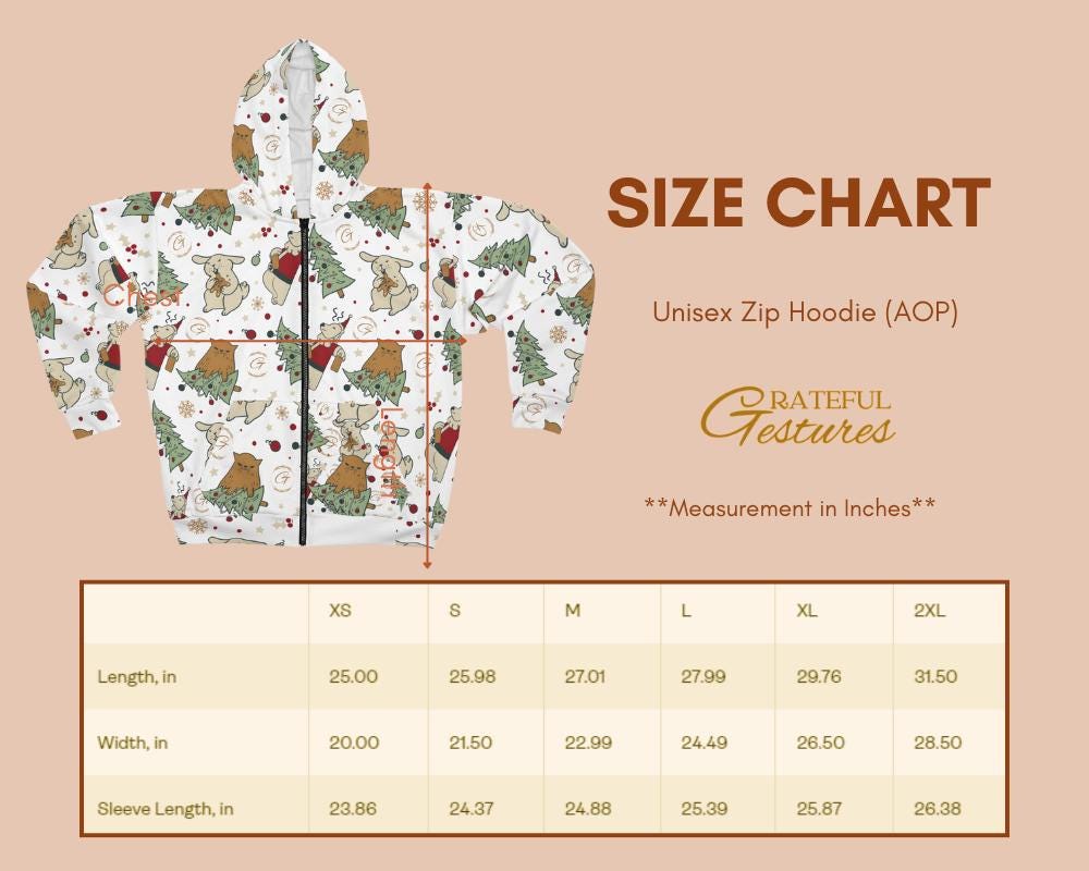 Anti Christmas White Design Unisex Zip Hoodie All-Over Print Holiday Sweatshirt