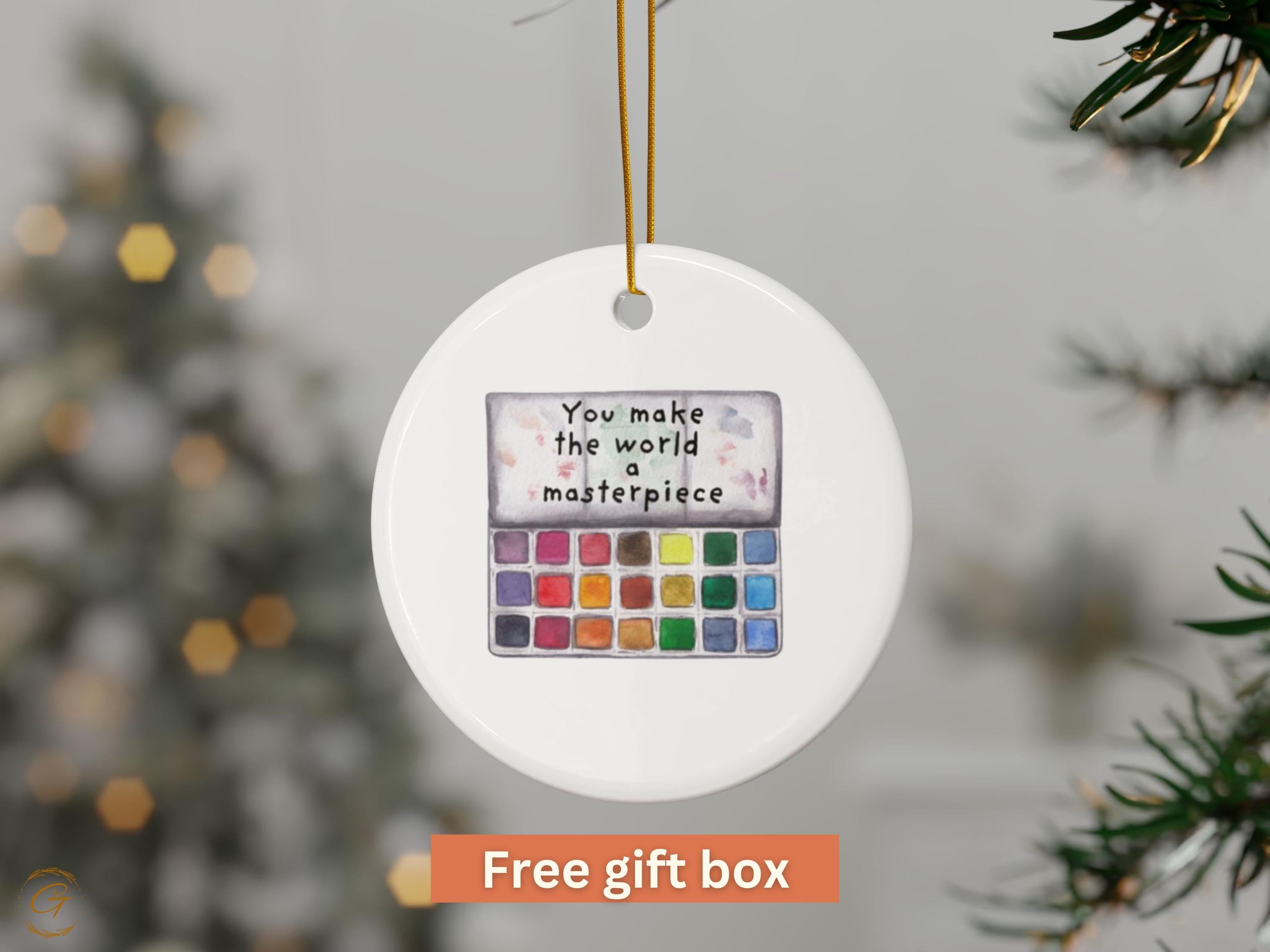 Watercolor Palette Sticker You Make The World A Masterpiece Inspirational Art