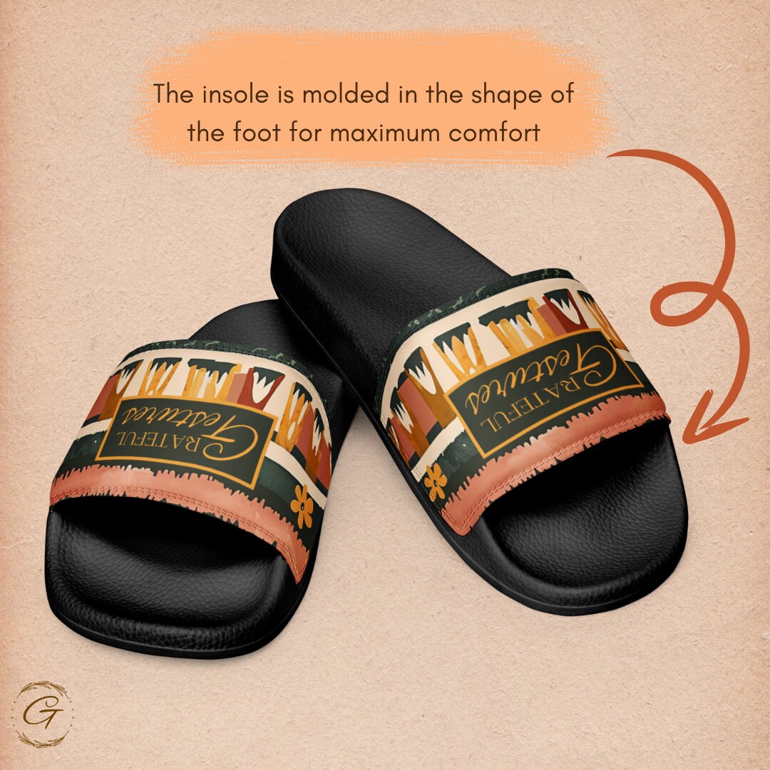 Bohemian Men's Slide, Moody Brown Design Sandals