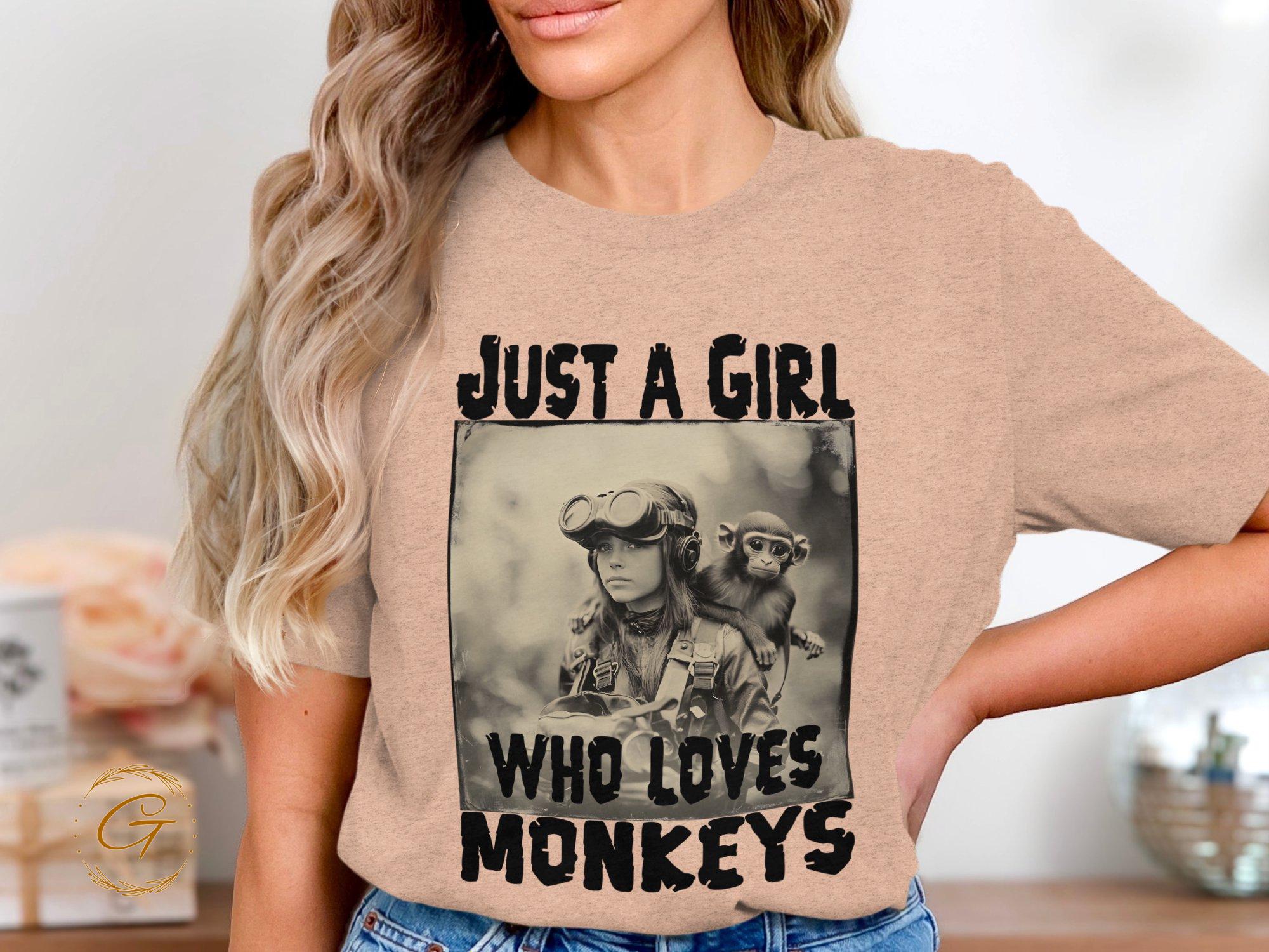 Just a Girl Who Loves Monkeys Graphic Tee