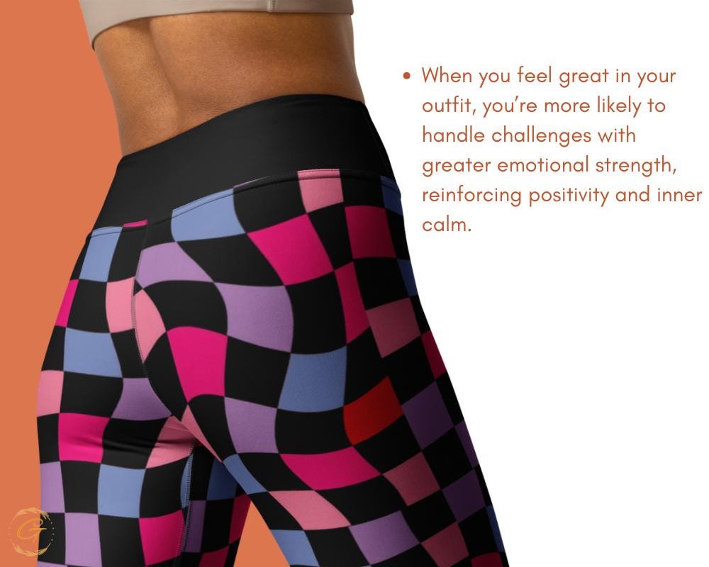 Vibrant Checkered Design Yoga Shorts and Leggings Comfortable High Quality Activewear Perfect for Workout Yoga Everyday Wear Stretchy Fabric