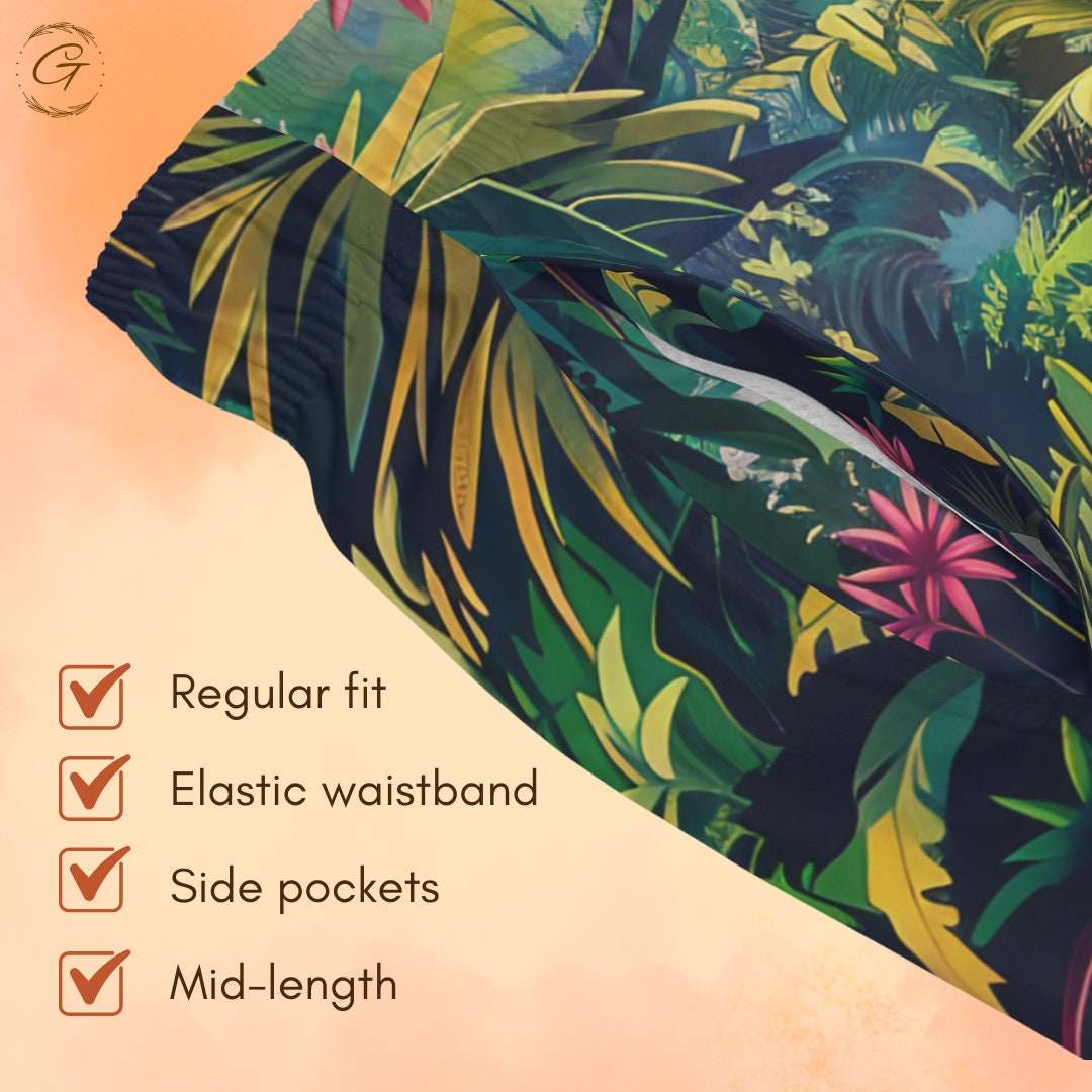 Rainforest Design Swim Shorts for Men (AOP)