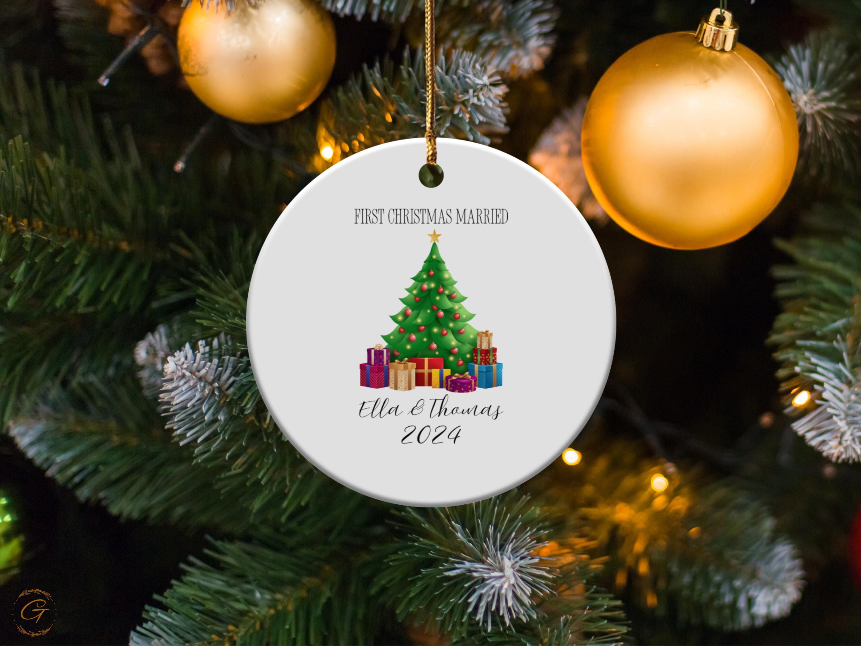 Personalized First Christmas Married Ornament