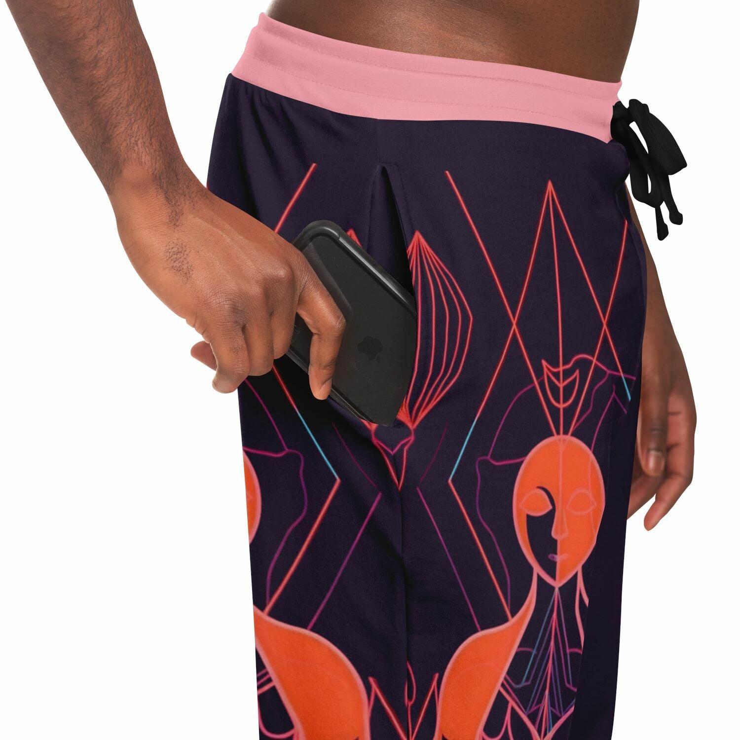 Neon Sacred Geometry Joggers – Spiritual Aesthetic Sweatpants for Men & Women
