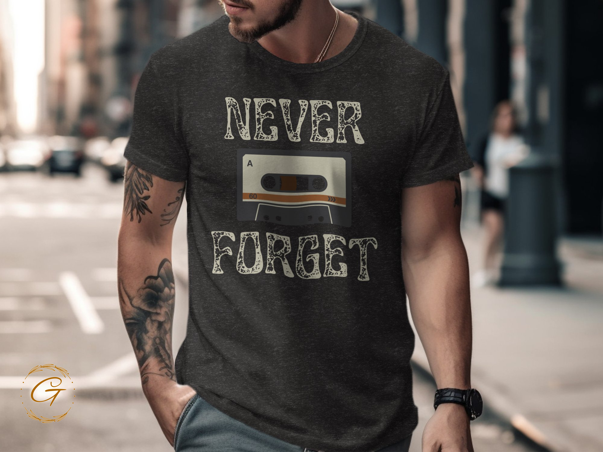 Never Forget Cassette Tape Design T-Shirt product