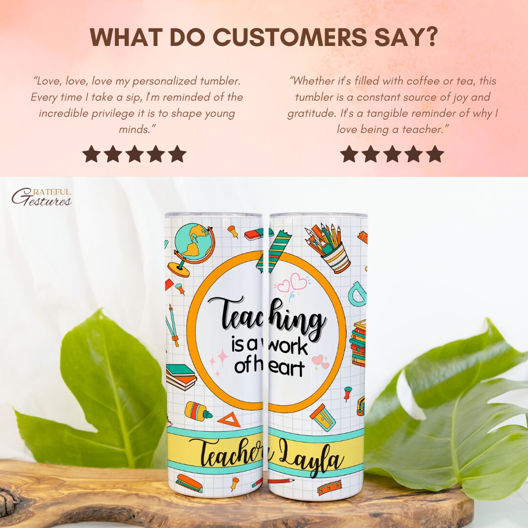 Heartfelt Quotes Teacher Tumbler