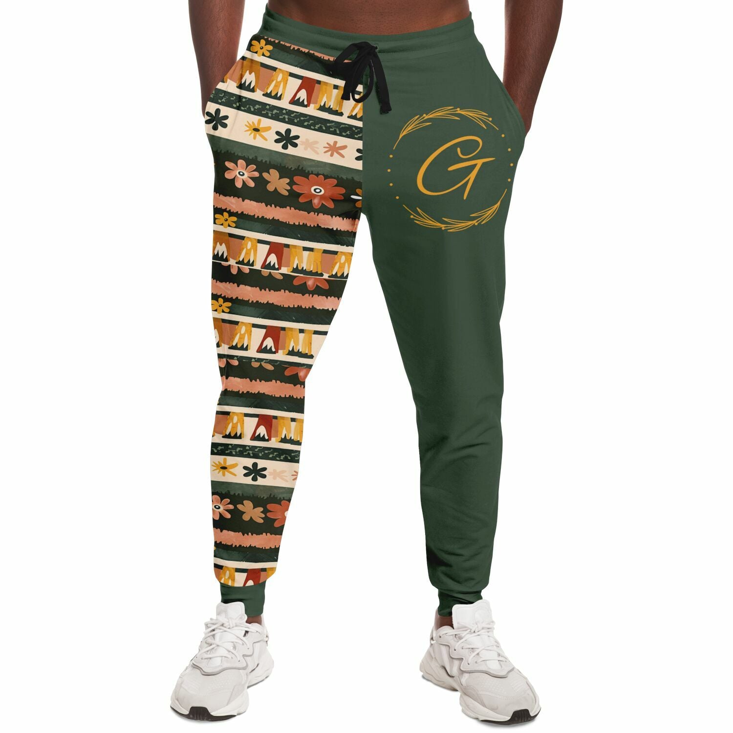 Retro Floral Boho Joggers | Vintage Aesthetic Sweatpants