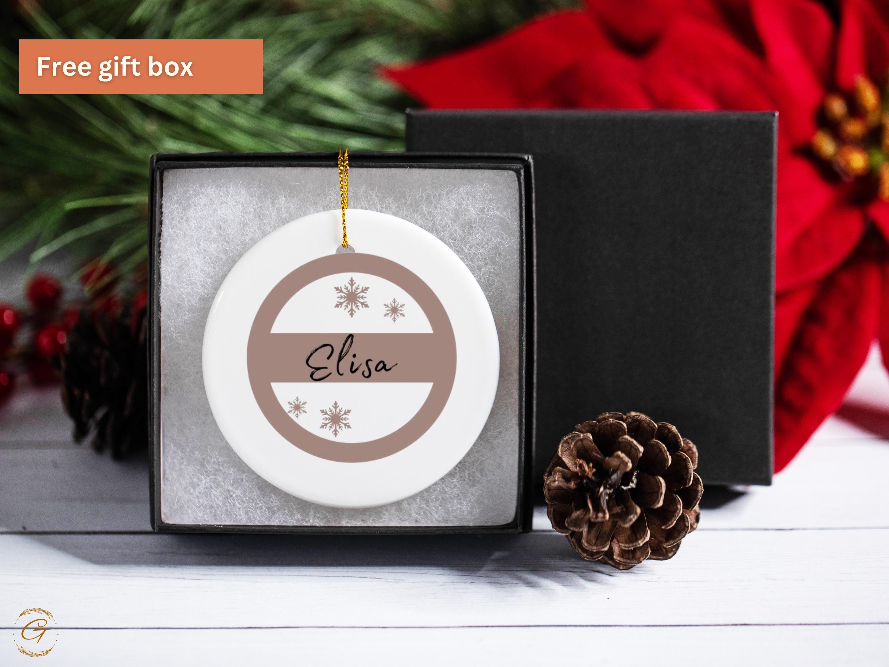 Personalized Christmas Ornament, Custom Name Holiday Decoration, Snowflake Design, Christmas Tree Hanging Decor, Ideal Holiday Keepsake Gift