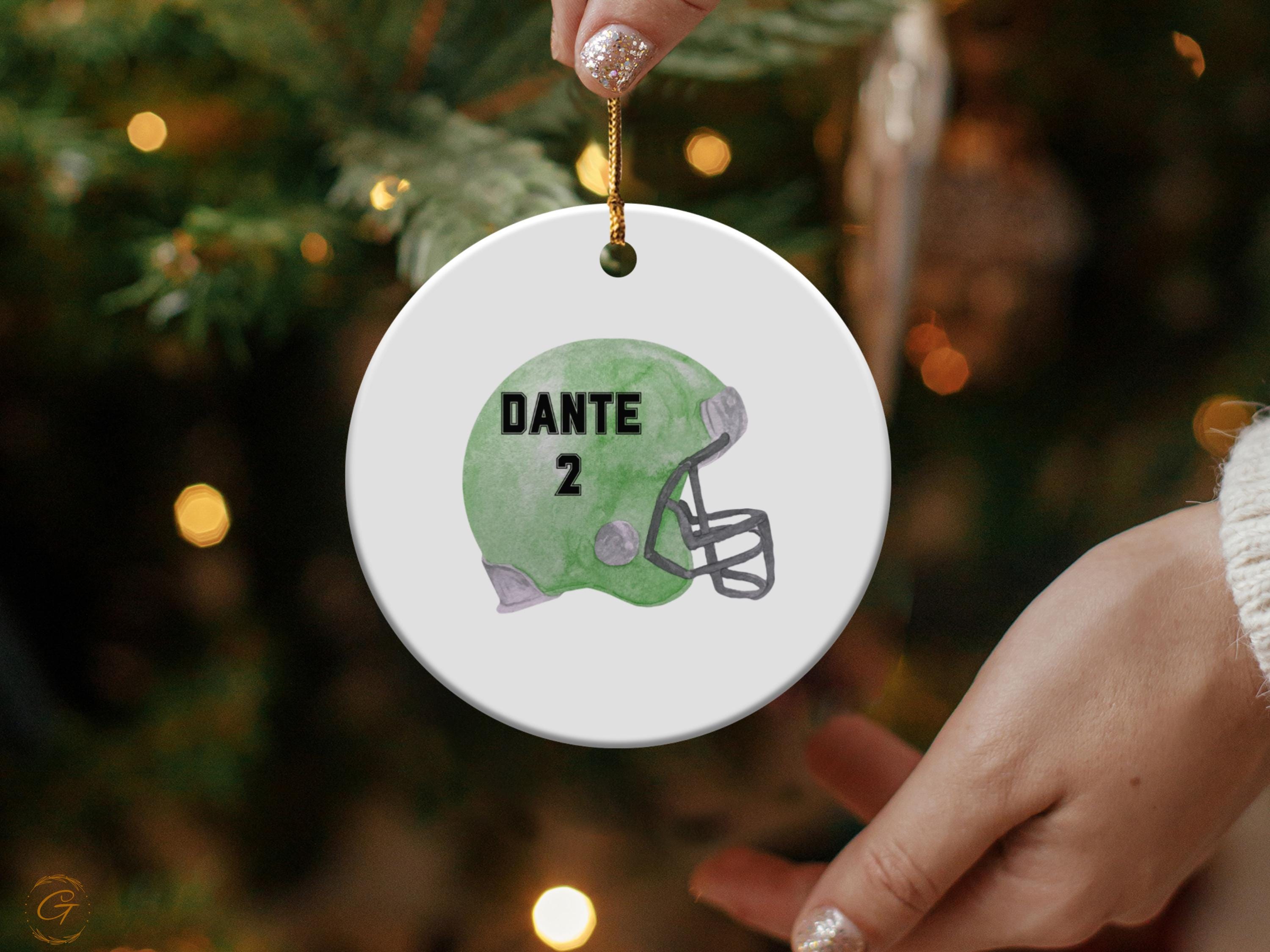 Personalized Football Helmet Ornament, Custom Name Decoration, Unique Sports Fan Gift, Holiday Tree Decor, Kids Room Decor, Holiday Keepsake
