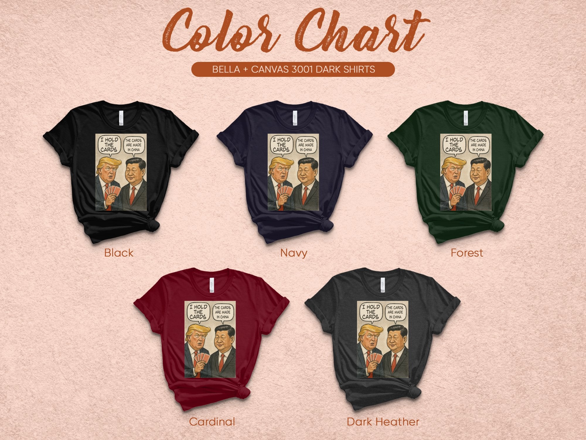 Funny Graphic Printed Bella + Canvas 3001 Dark Shirts product type
