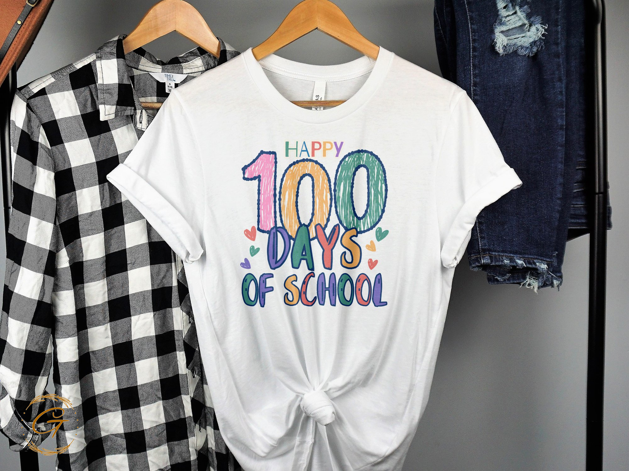 Happy 100 Days Of School Colorful T-Shirt product