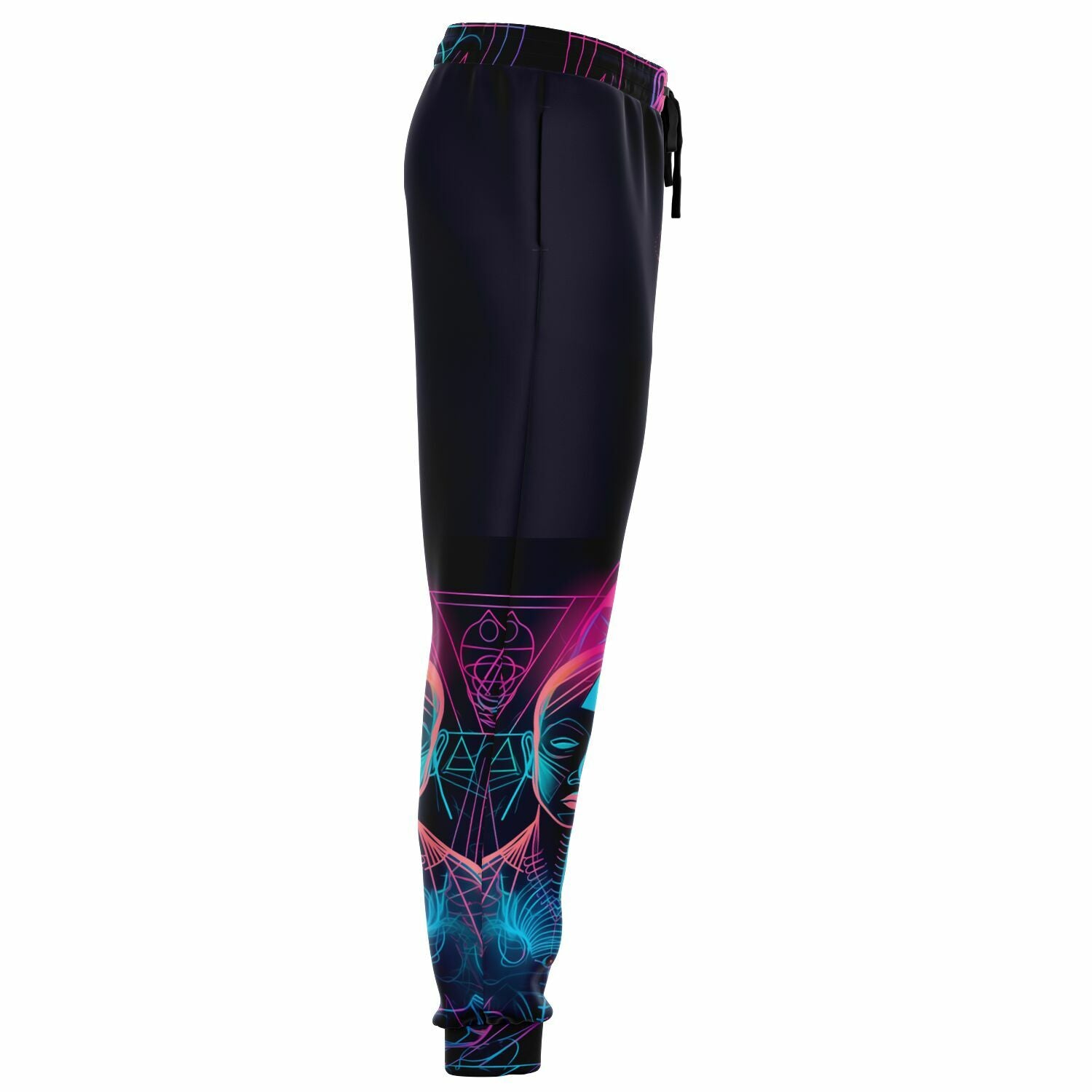 Neon Spiritual Enlightenment Joggers – Psychedelic Buddha Sweatpants