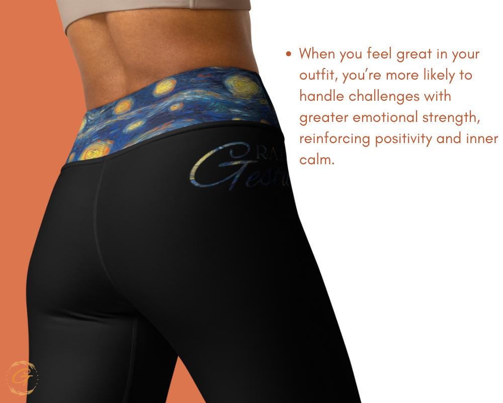 Starry Night AOP Design Yoga Shorts and Leggings, Vibrant Activewear for Yoga Fitness and Daily Wear Inspired by the Beauty of the Night Sky