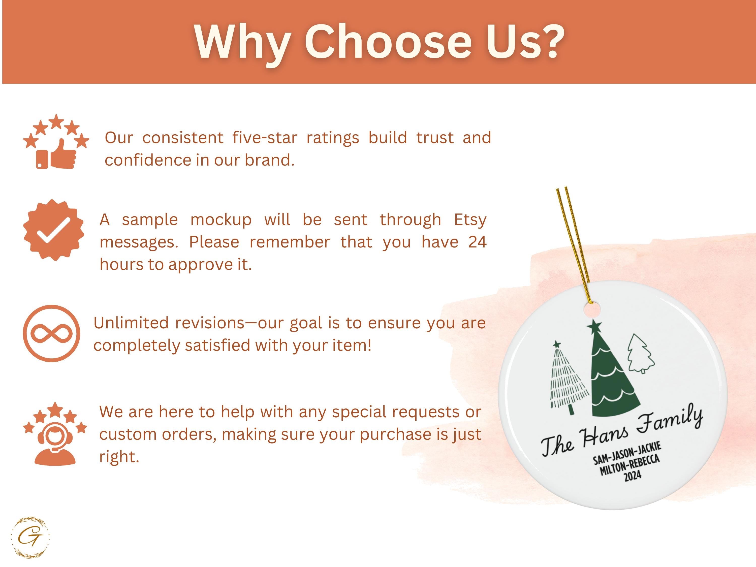 Personalized Family Christmas Ornament, Custom Family Name Holiday Decorations, Christmas Tree Ornament 2024, Family Keepsake Ornament Gifts