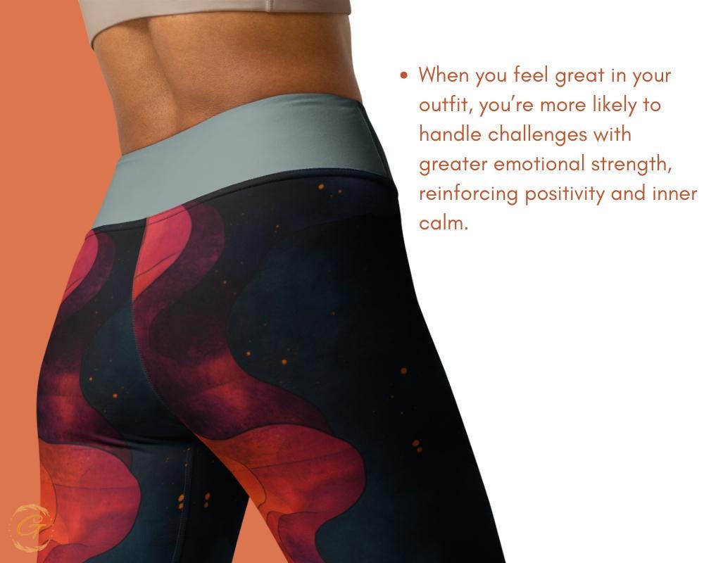 Vibrant Wave Print AOP Yoga Leggings and Shorts - High-Waisted, Comfortable Activewear, Stylish Activewear for Yoga, Workouts, Everyday Wear