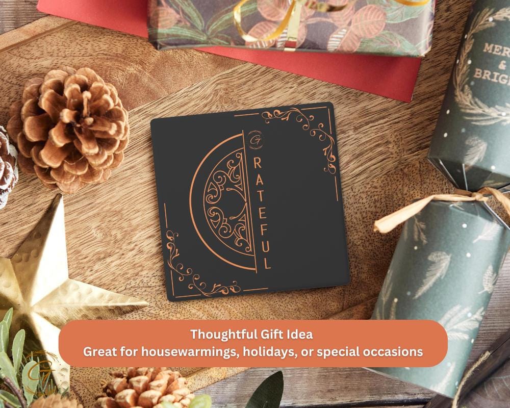 Soapstone Coaster with Gvert Ornate Design with Cork Backing