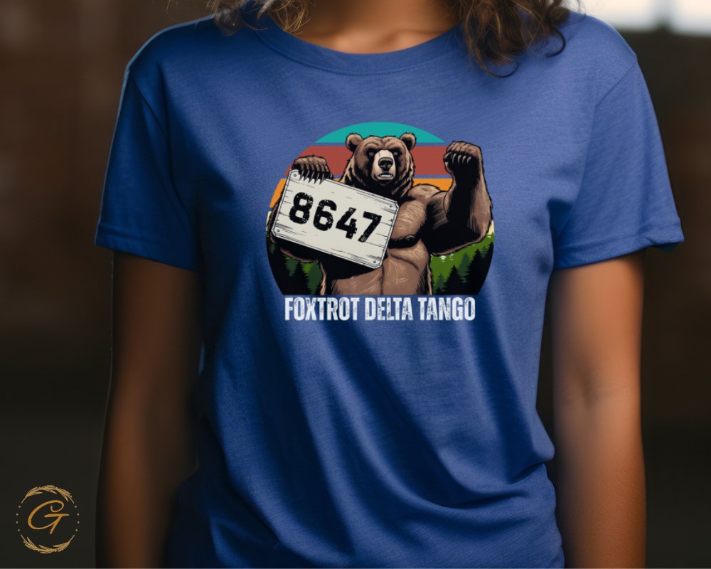 Foxtrot Delta Tango Bear with Sign Graphic product