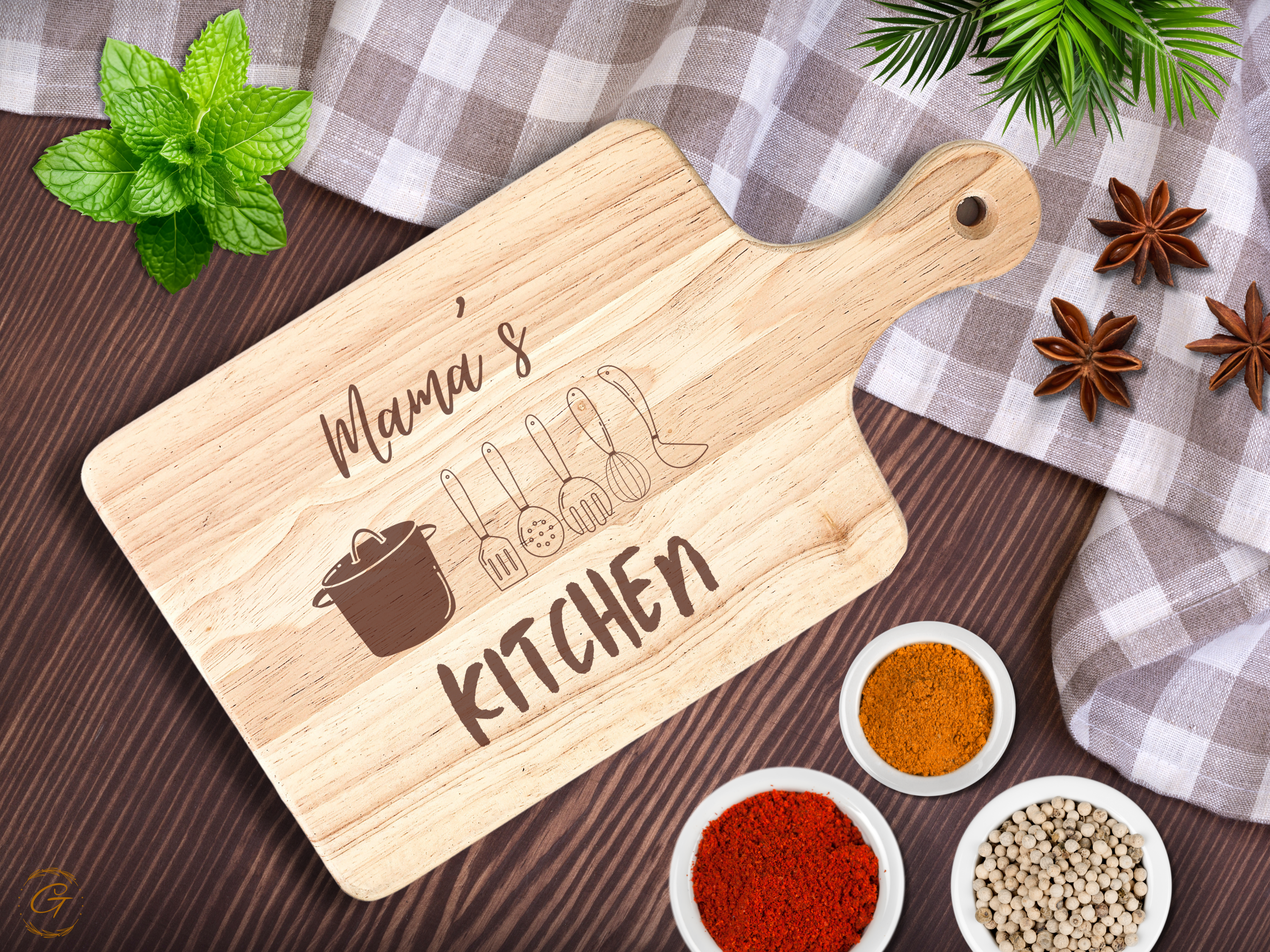Mama's Kitchen Hardwood Cutting Board