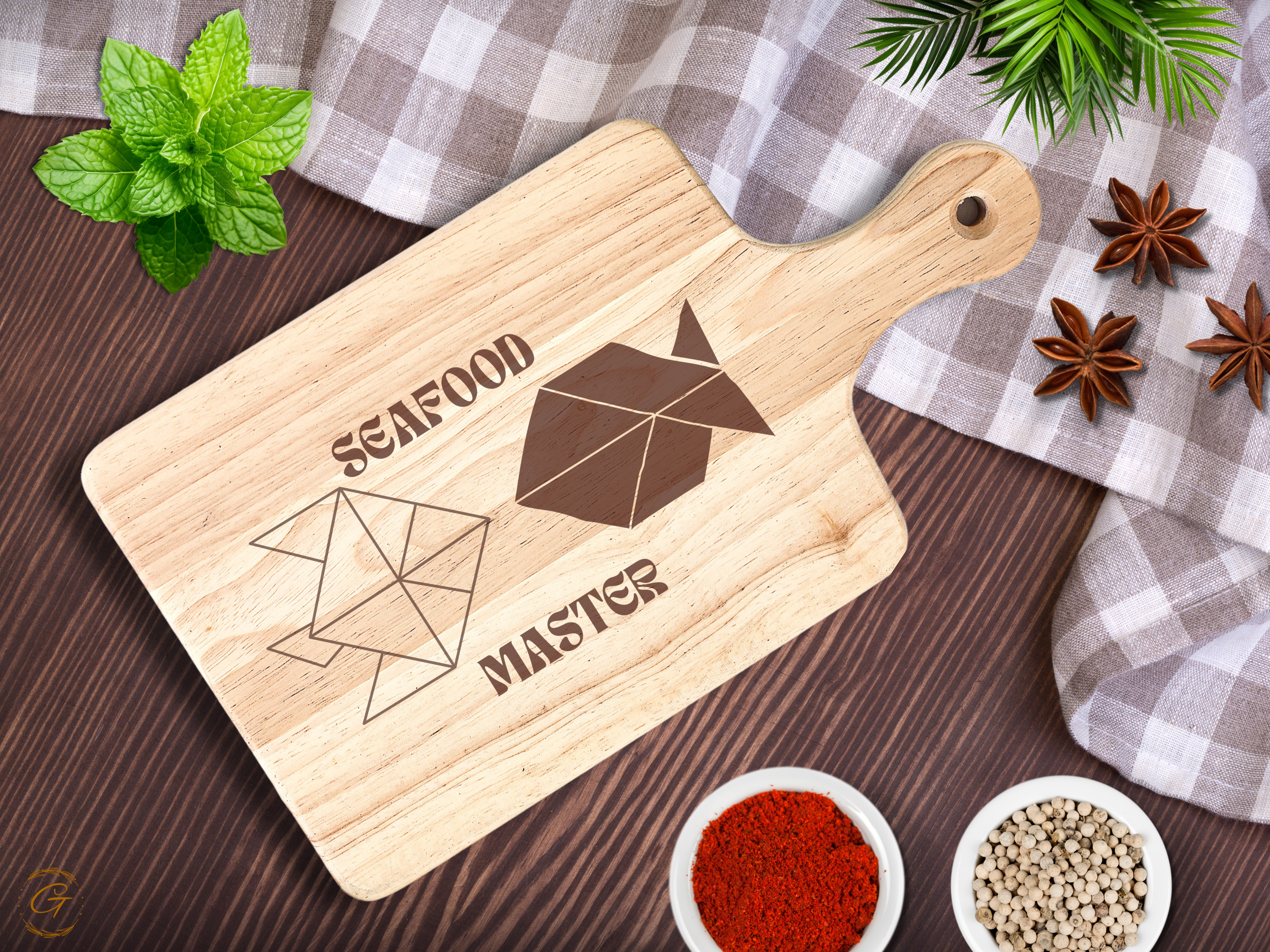 Seafood Master Hardwood Cutting Board